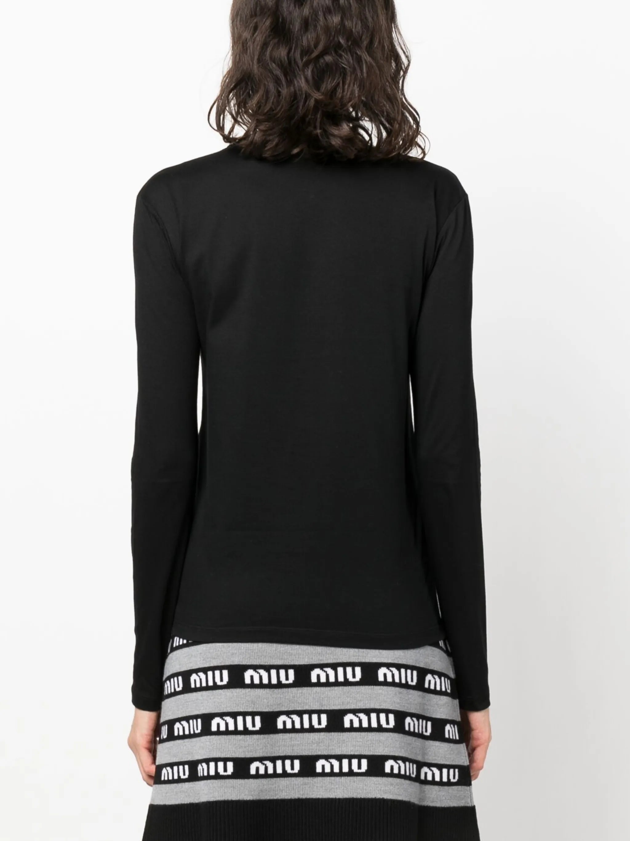 logo-print long-sleeve cotton T-shirt