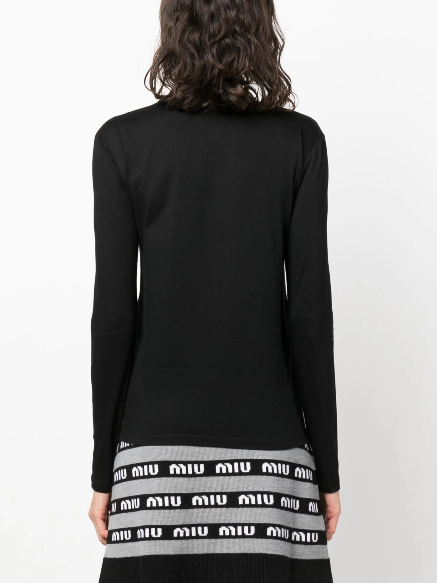logo-print long-sleeve cotton T-shirt