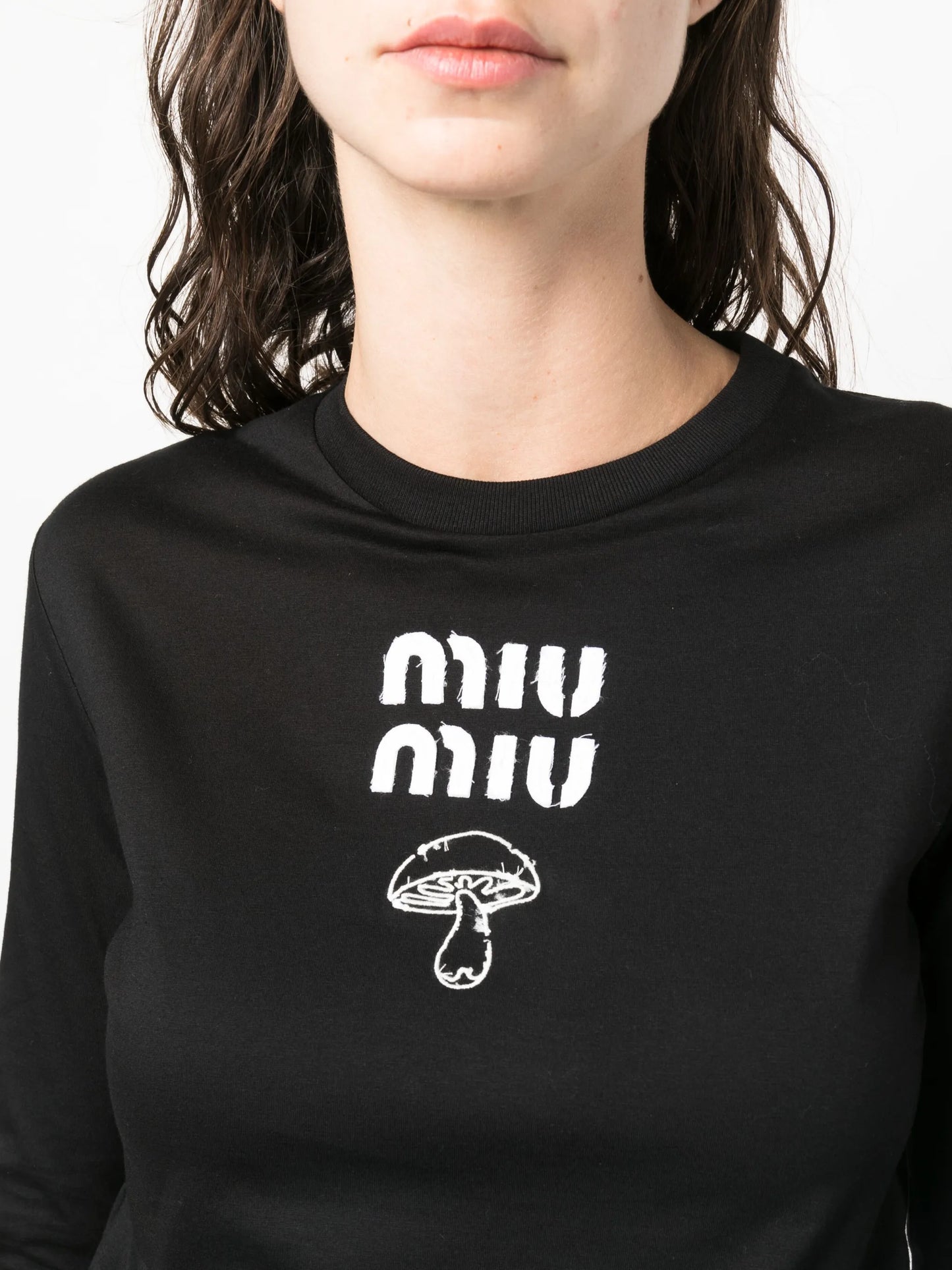 logo-print long-sleeve cotton T-shirt