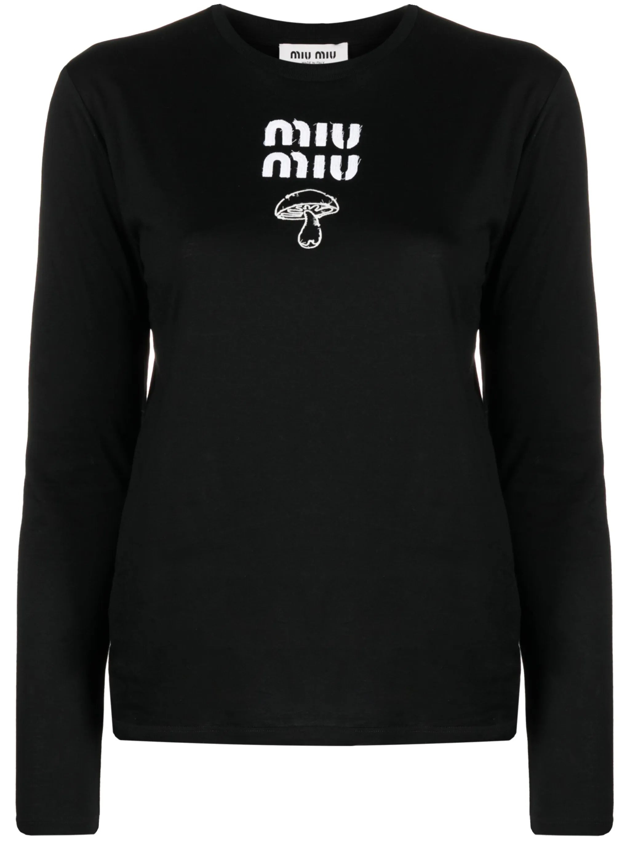 logo-print long-sleeve cotton T-shirt