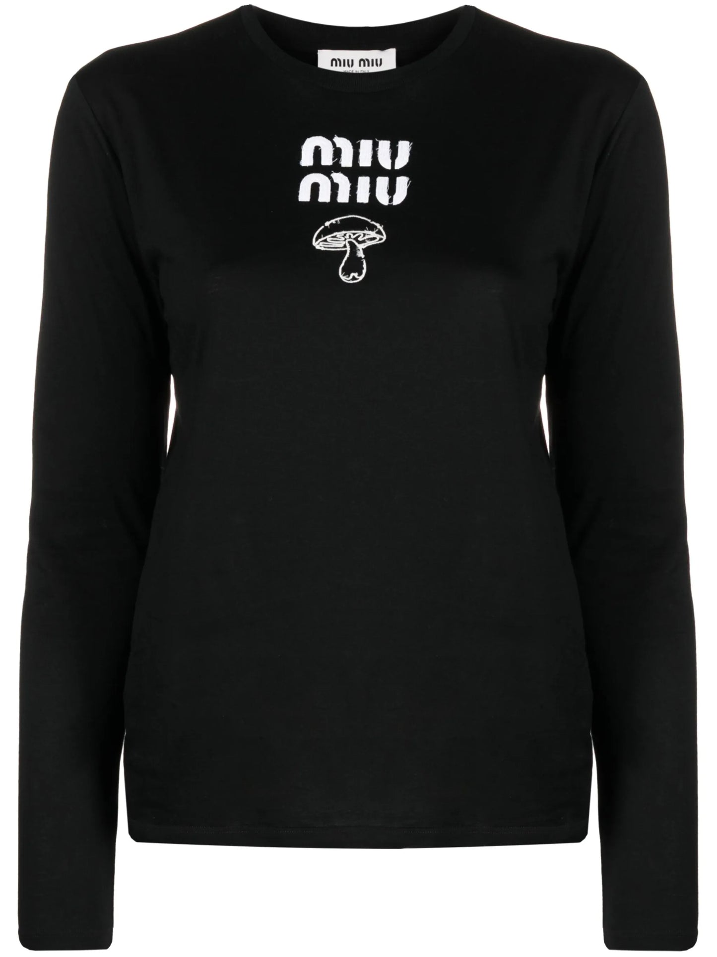 logo-print long-sleeve cotton T-shirt