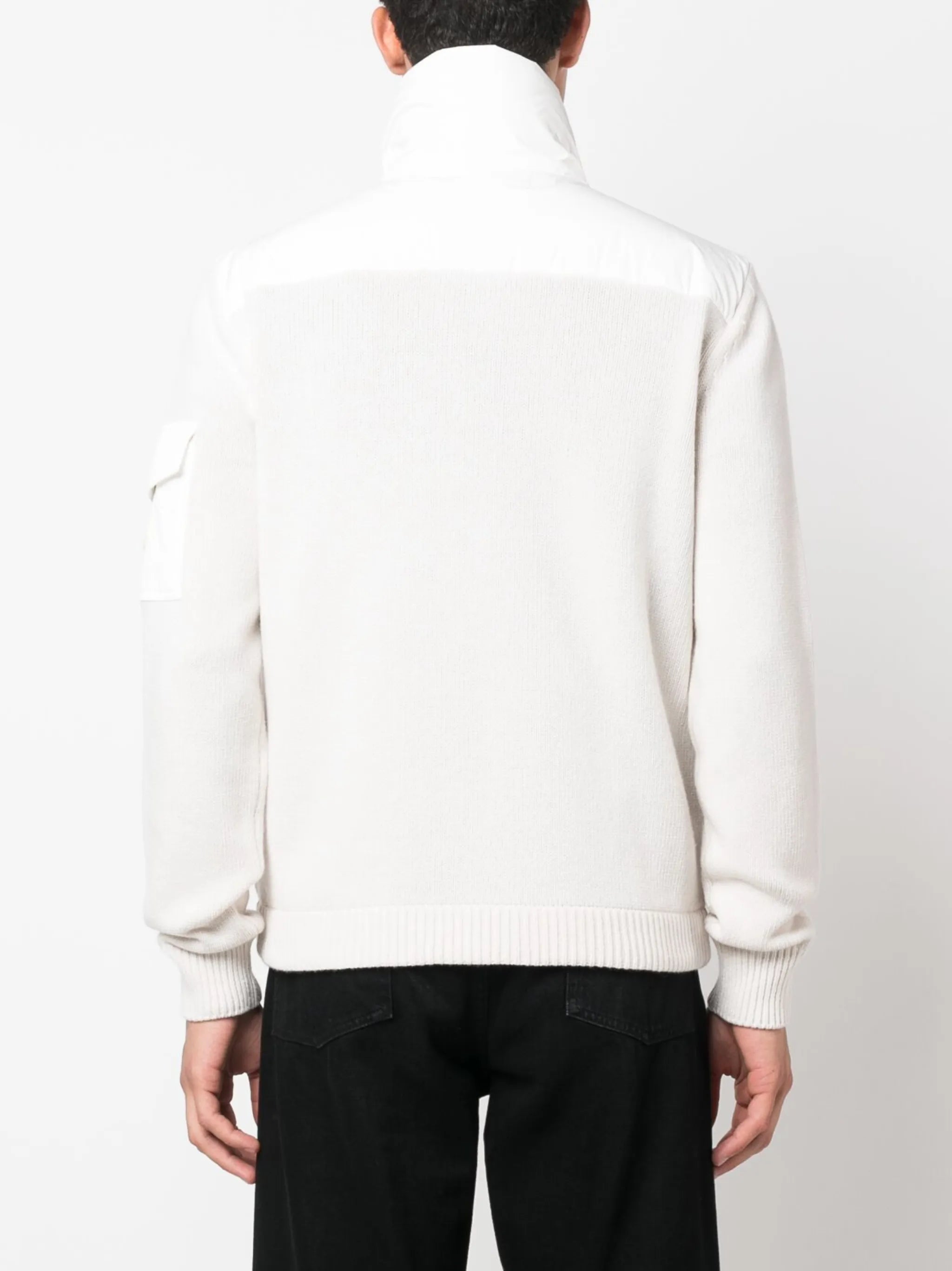 knitted wool quilted jacket