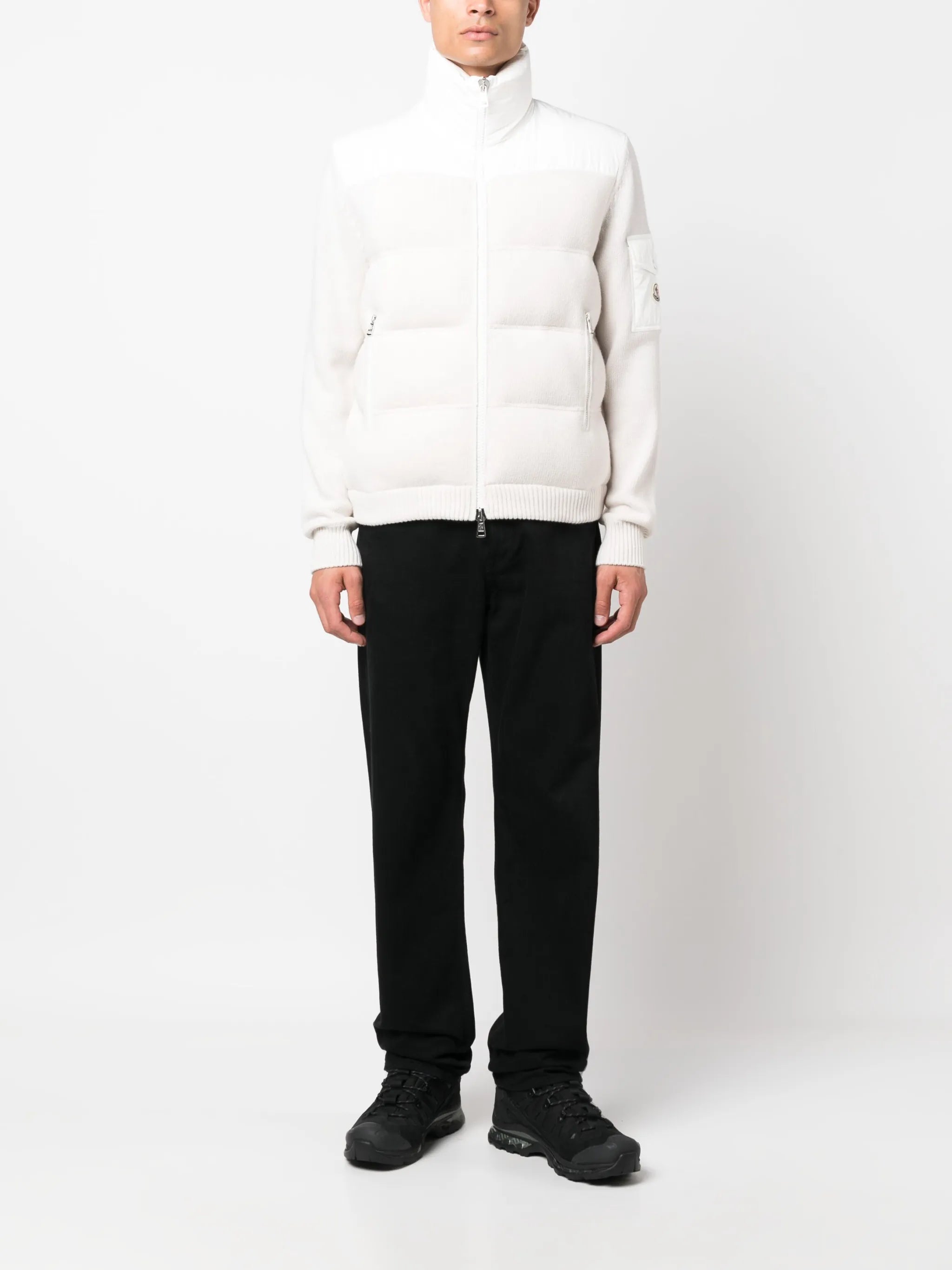 knitted wool quilted jacket