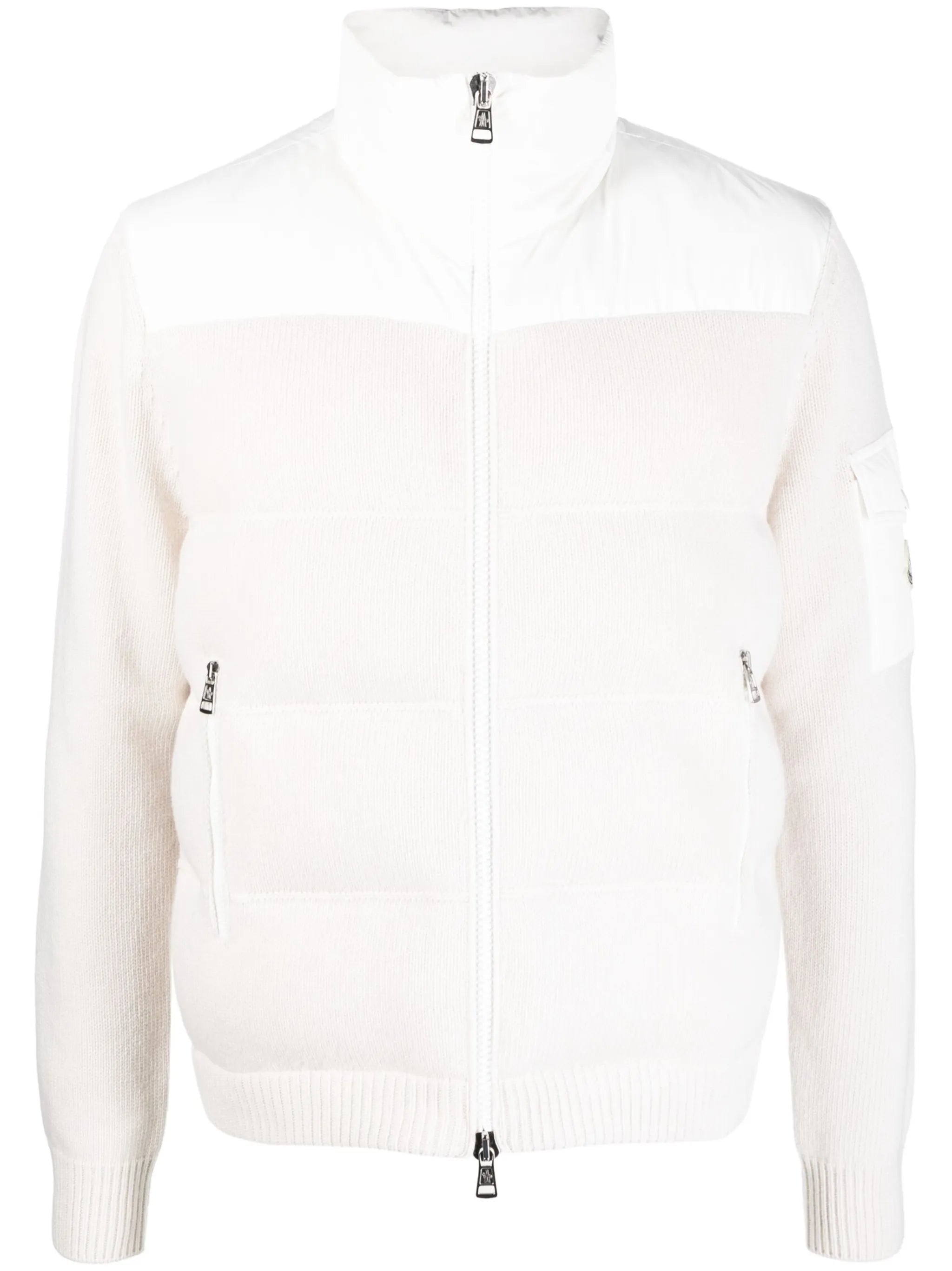 knitted wool quilted jacket