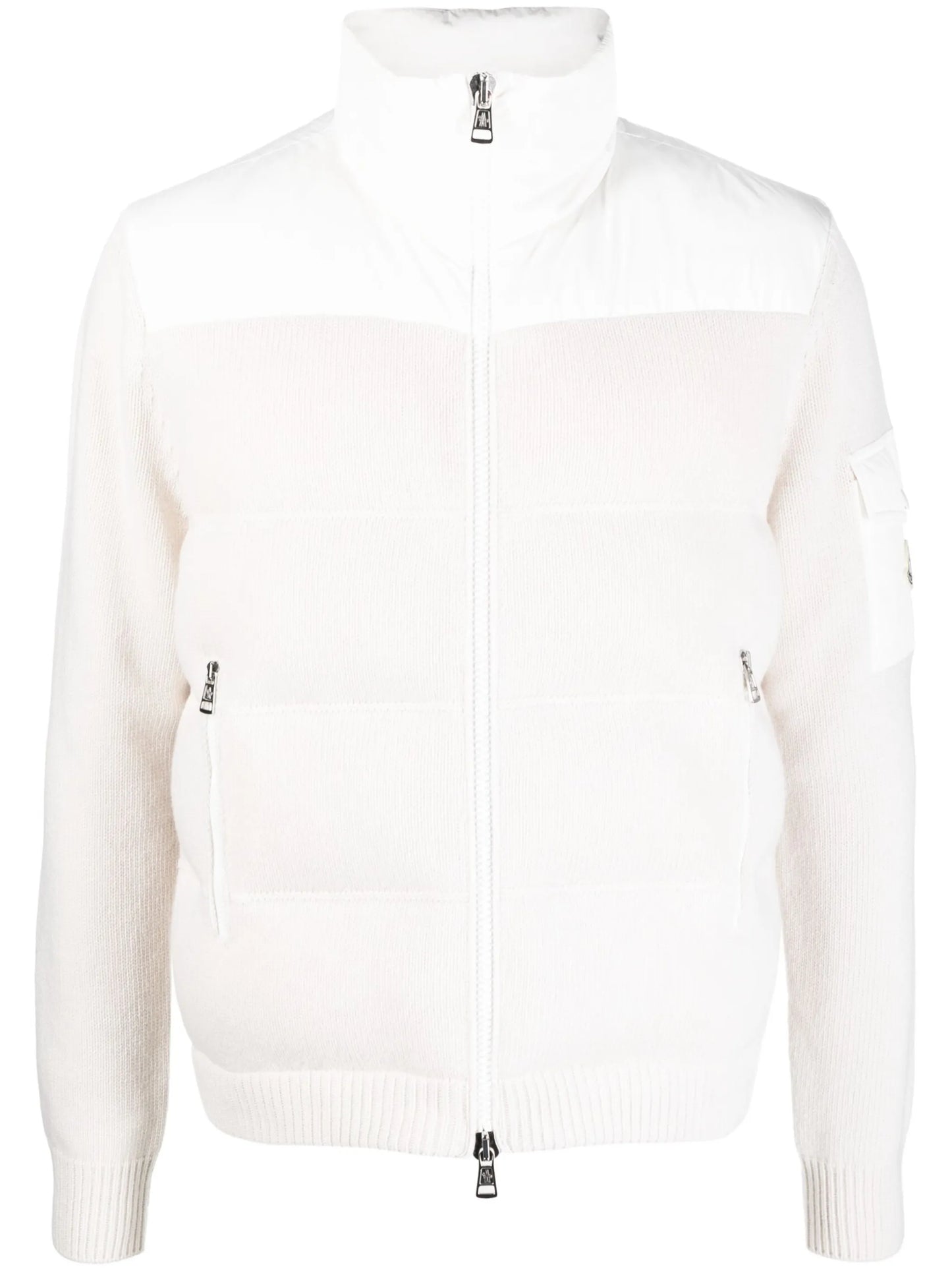 knitted wool quilted jacket
