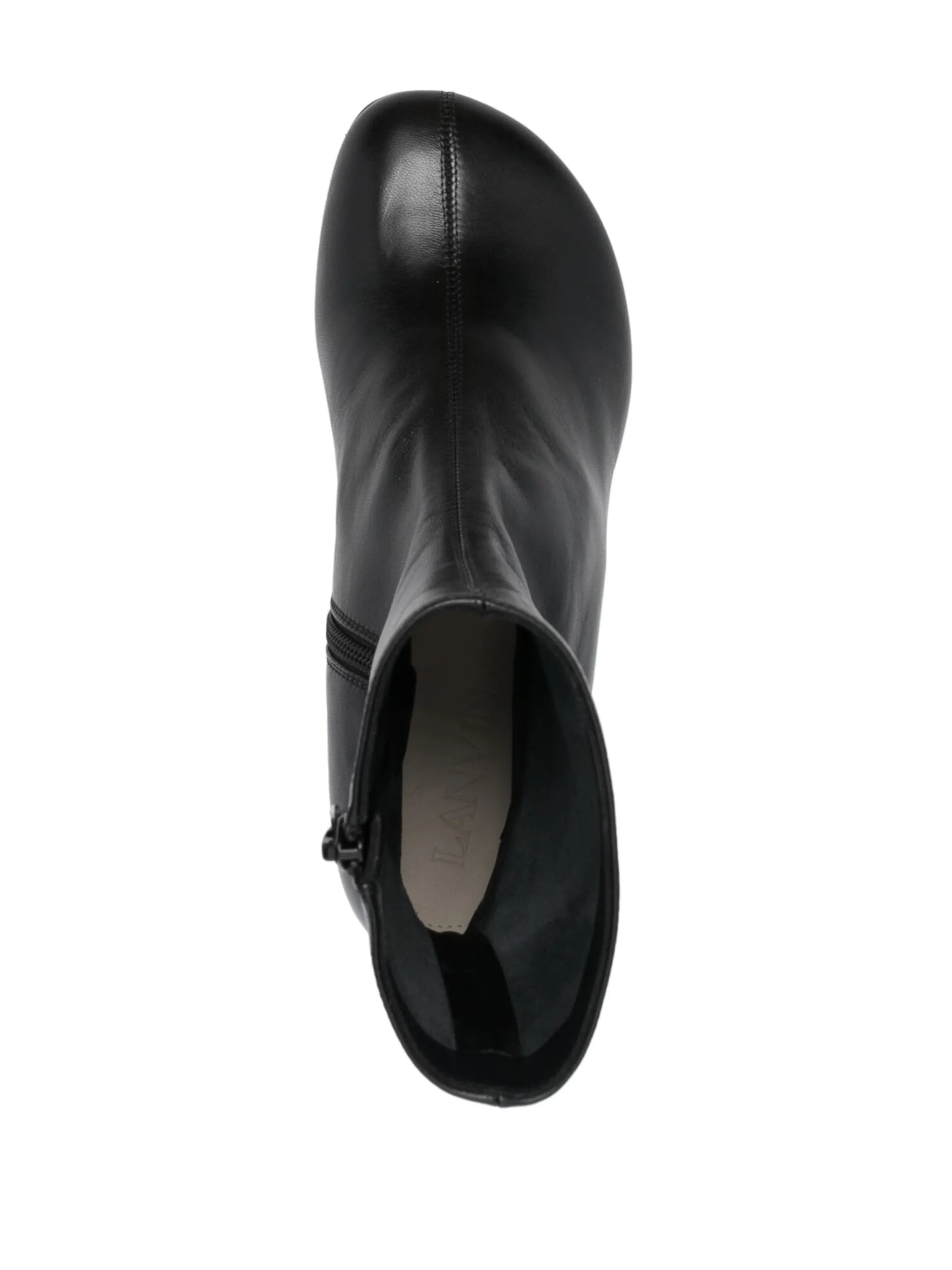 75mm round-toe leather boots