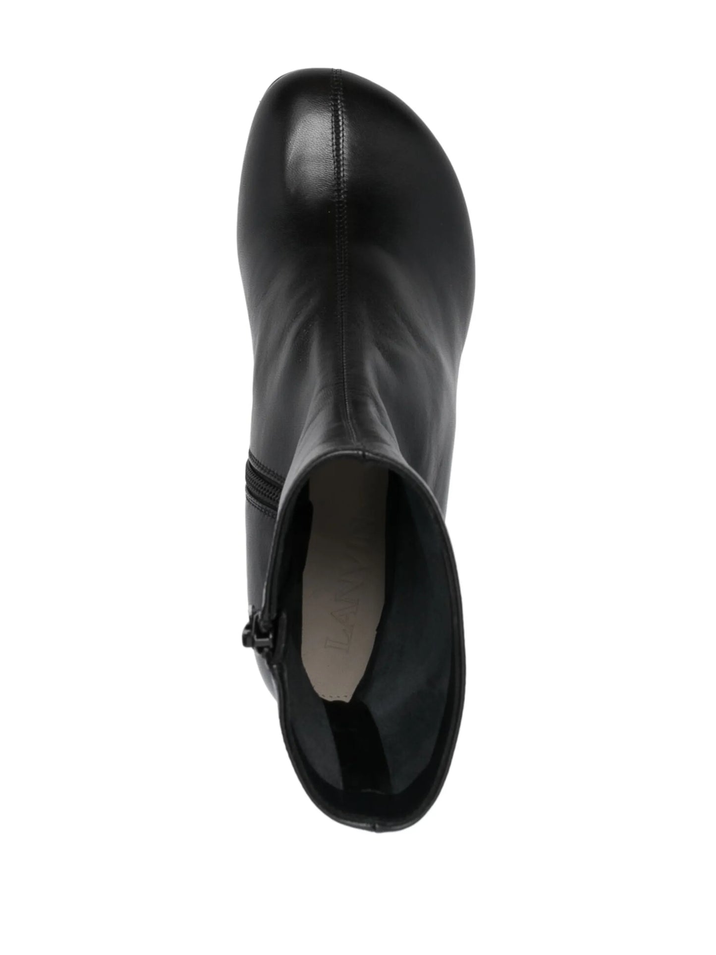 75mm round-toe leather boots