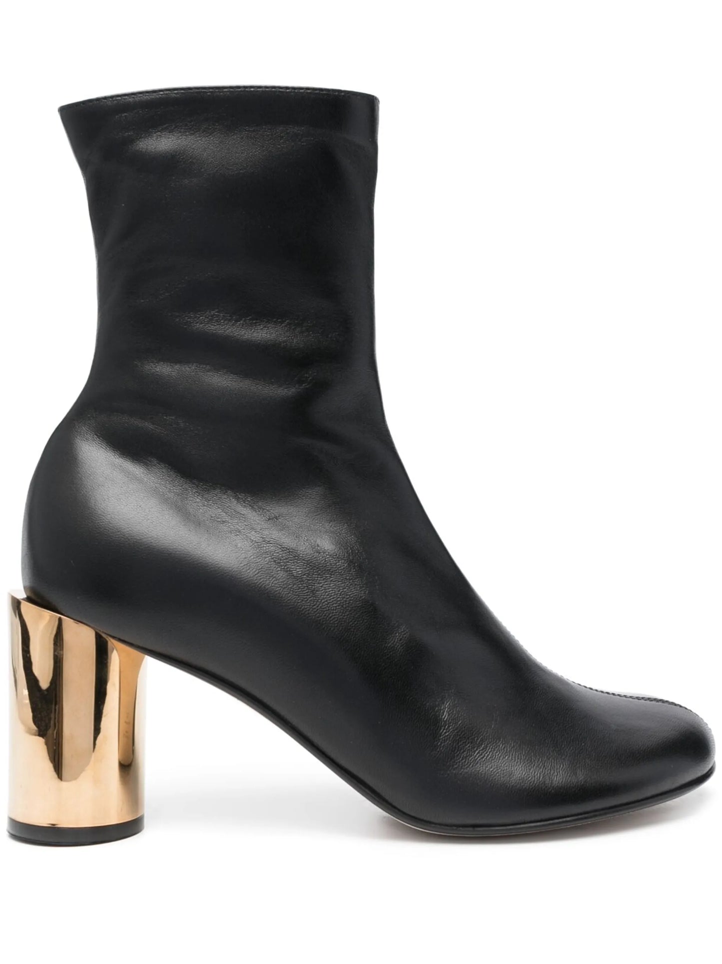 75mm round-toe leather boots