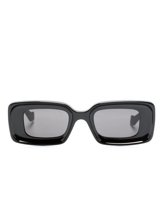 Anagram-plaque rectangle-frame sunglasses