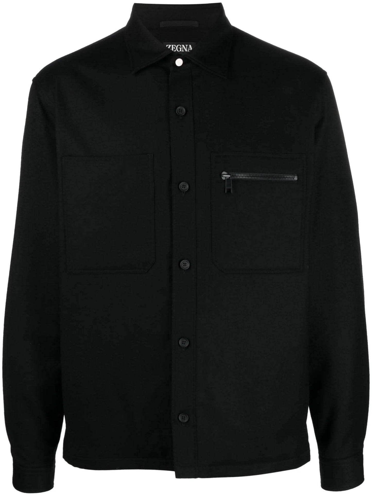 button-up wool shirt jacket