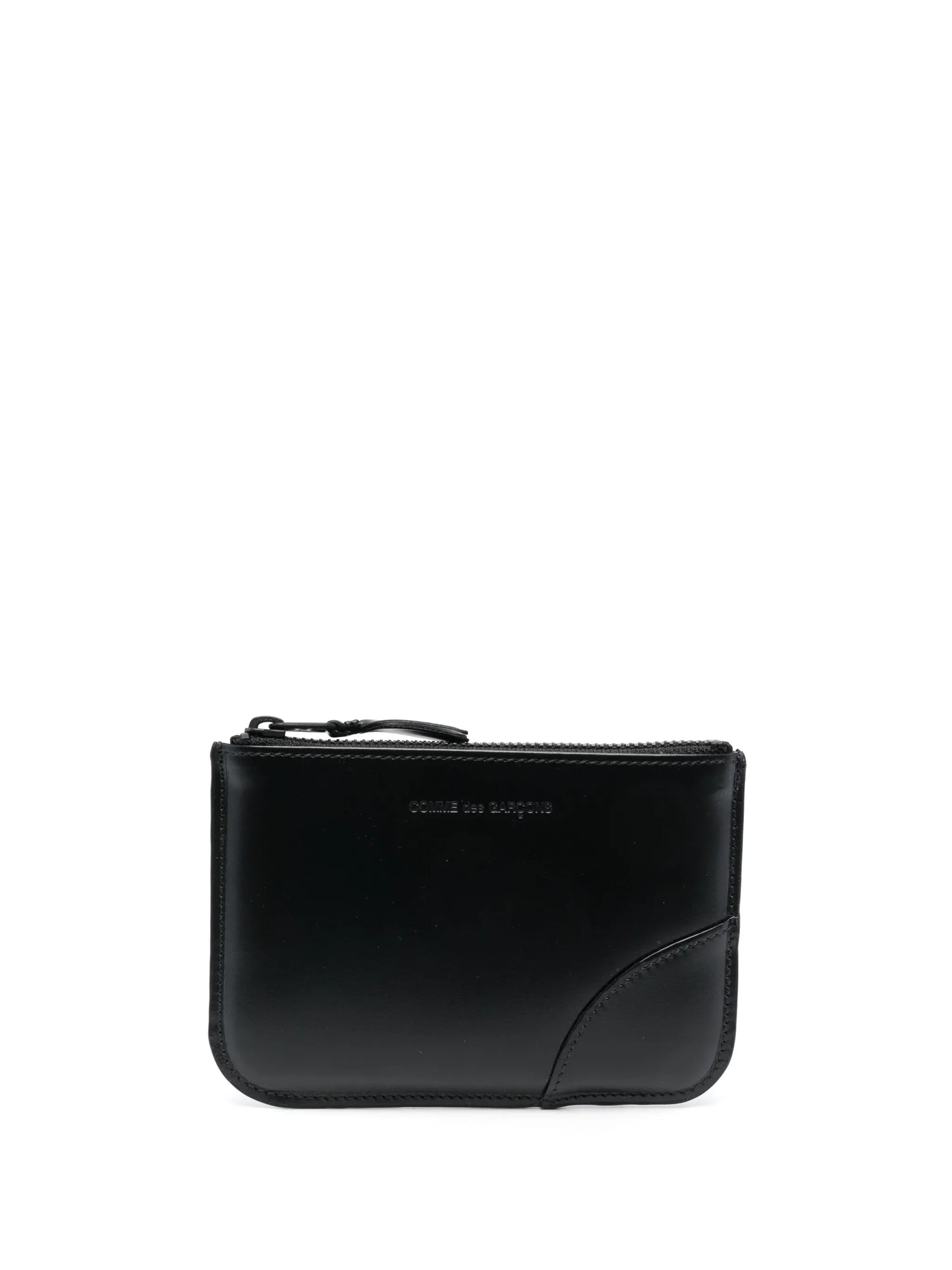 logo-debossed leather pouch