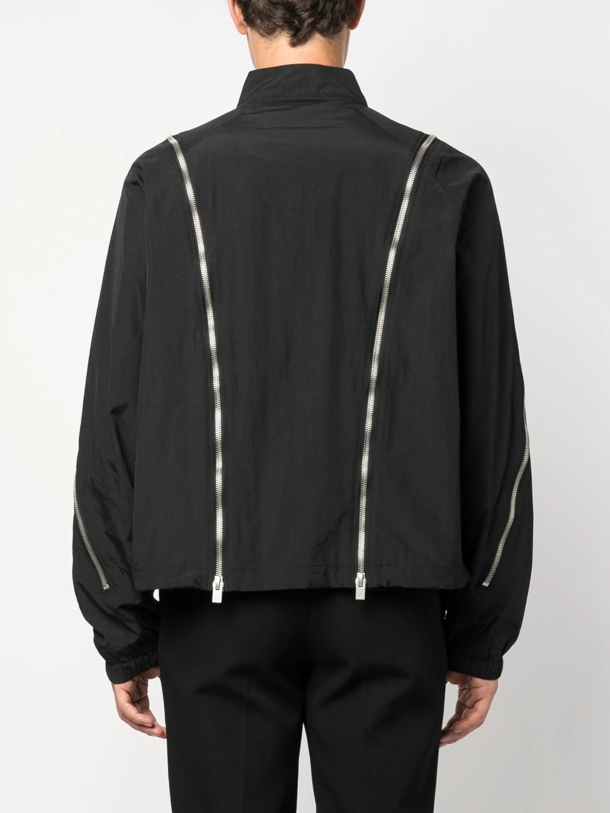 decorative zip-detail jacket