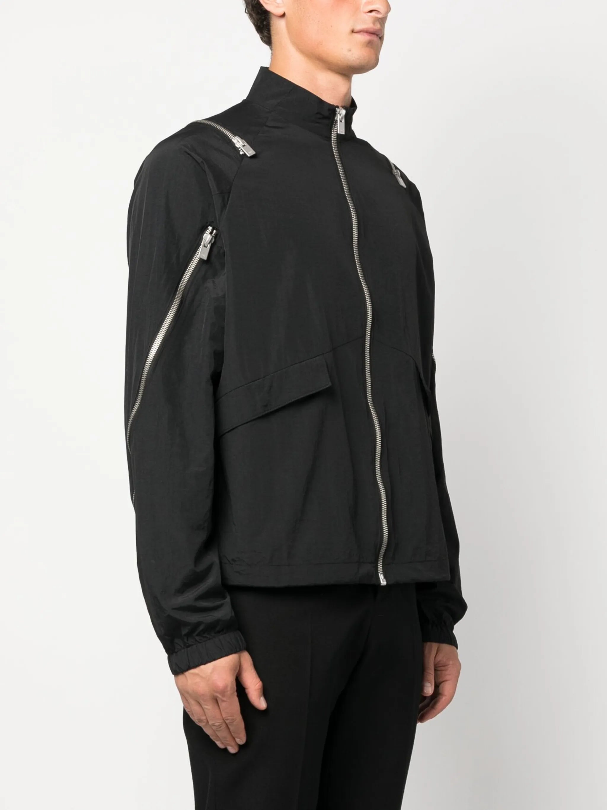 decorative zip-detail jacket