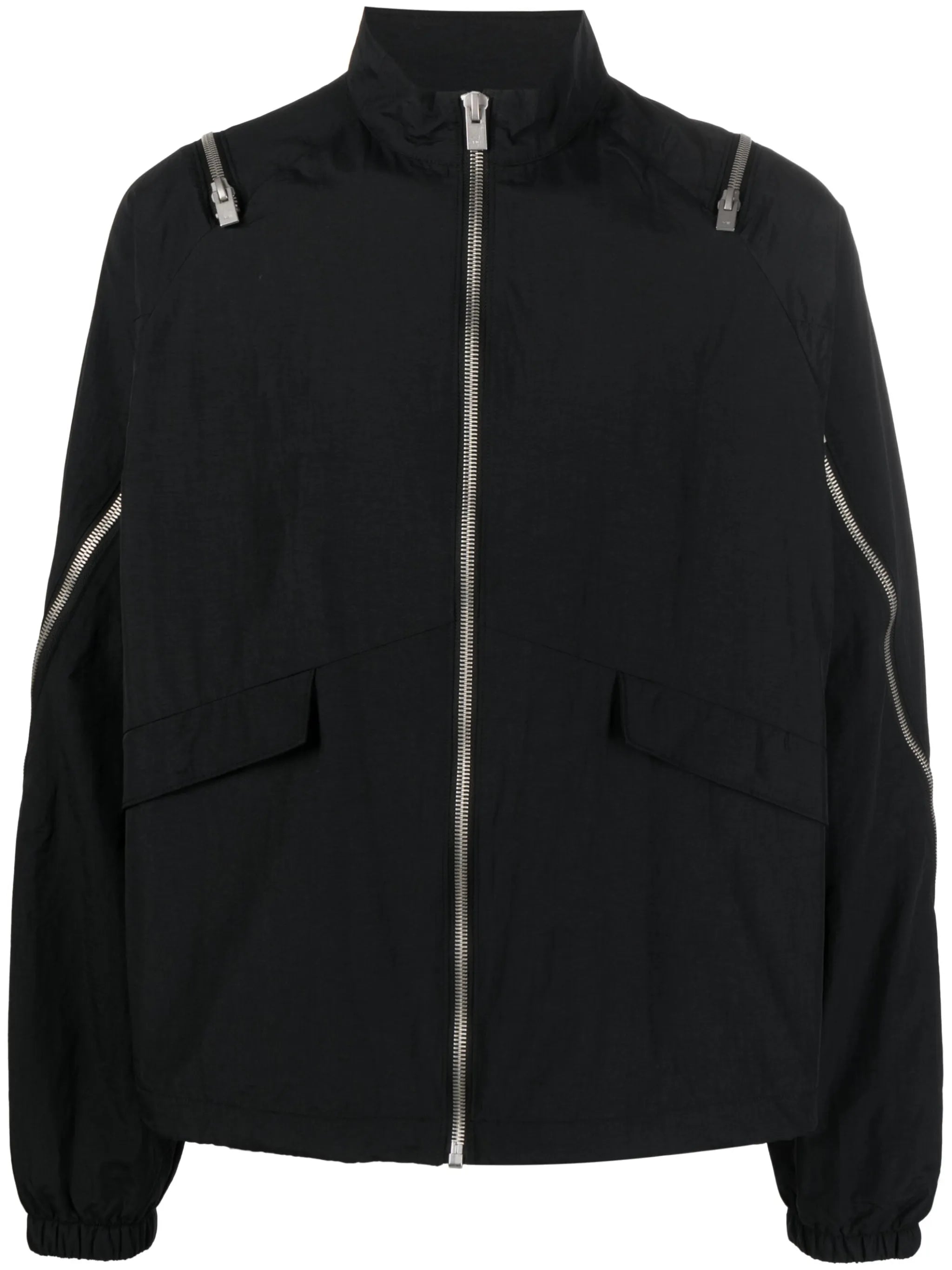 decorative zip-detail jacket