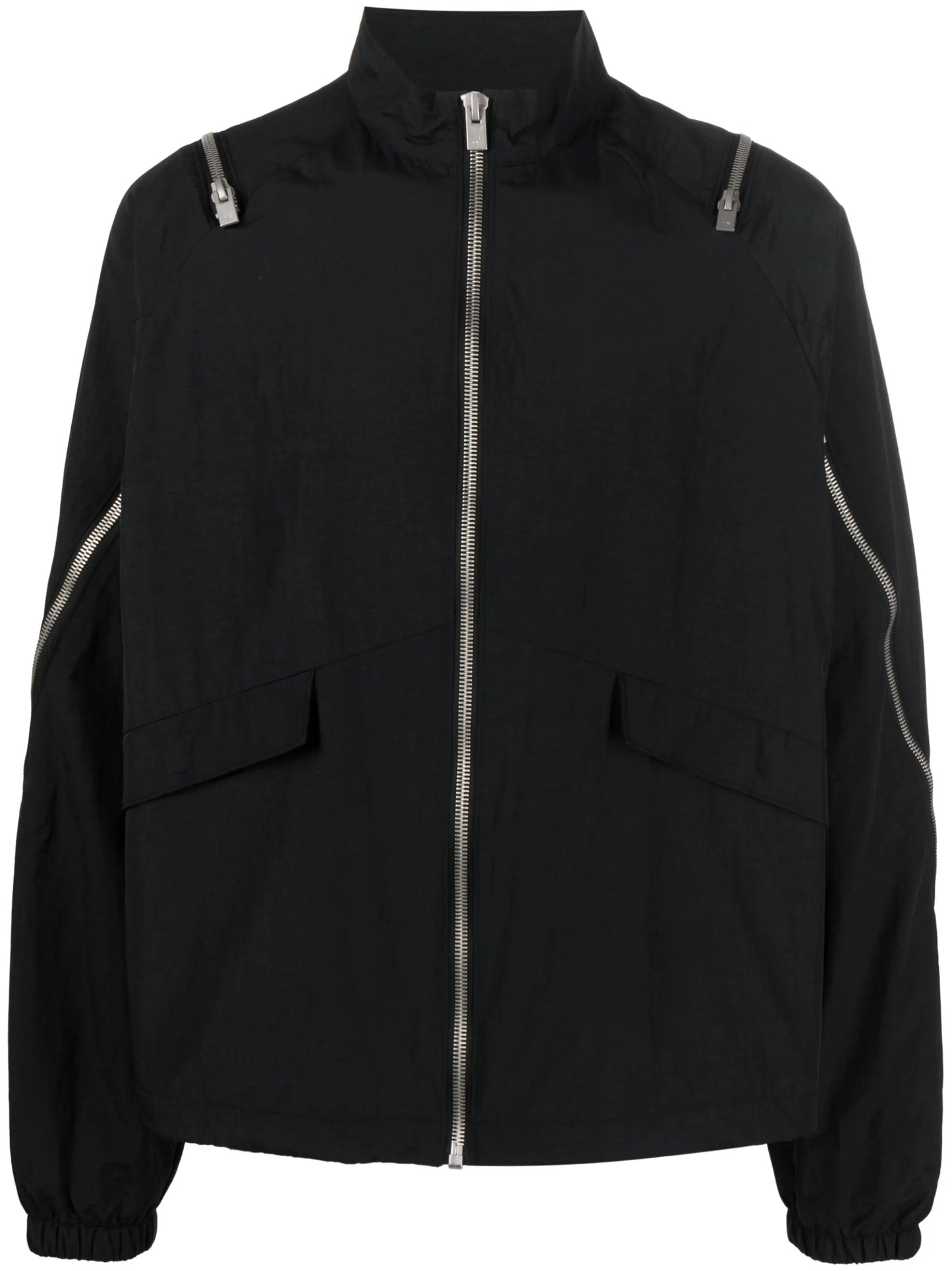 decorative zip-detail jacket