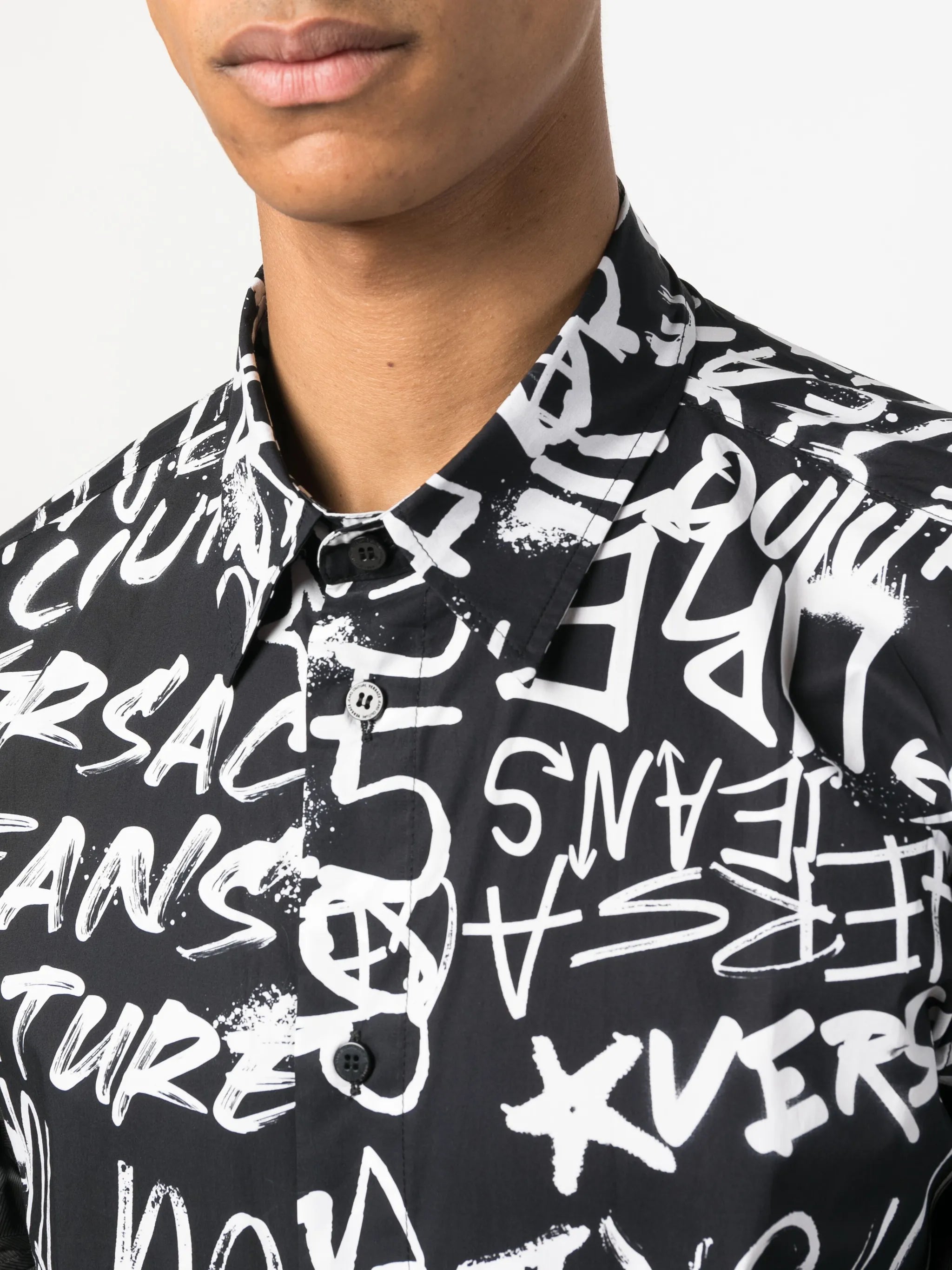 logo-print cotton shirt