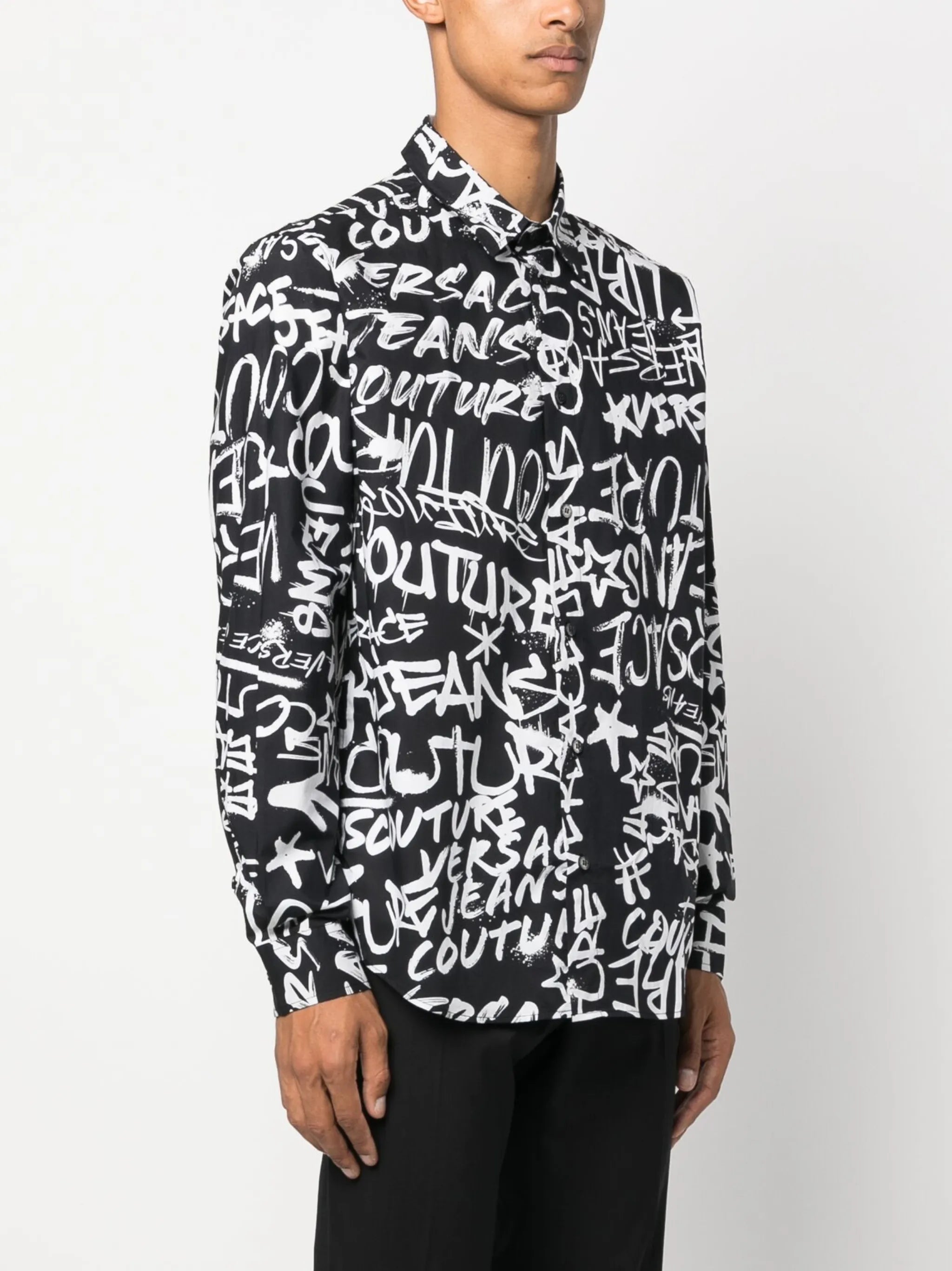 logo-print cotton shirt