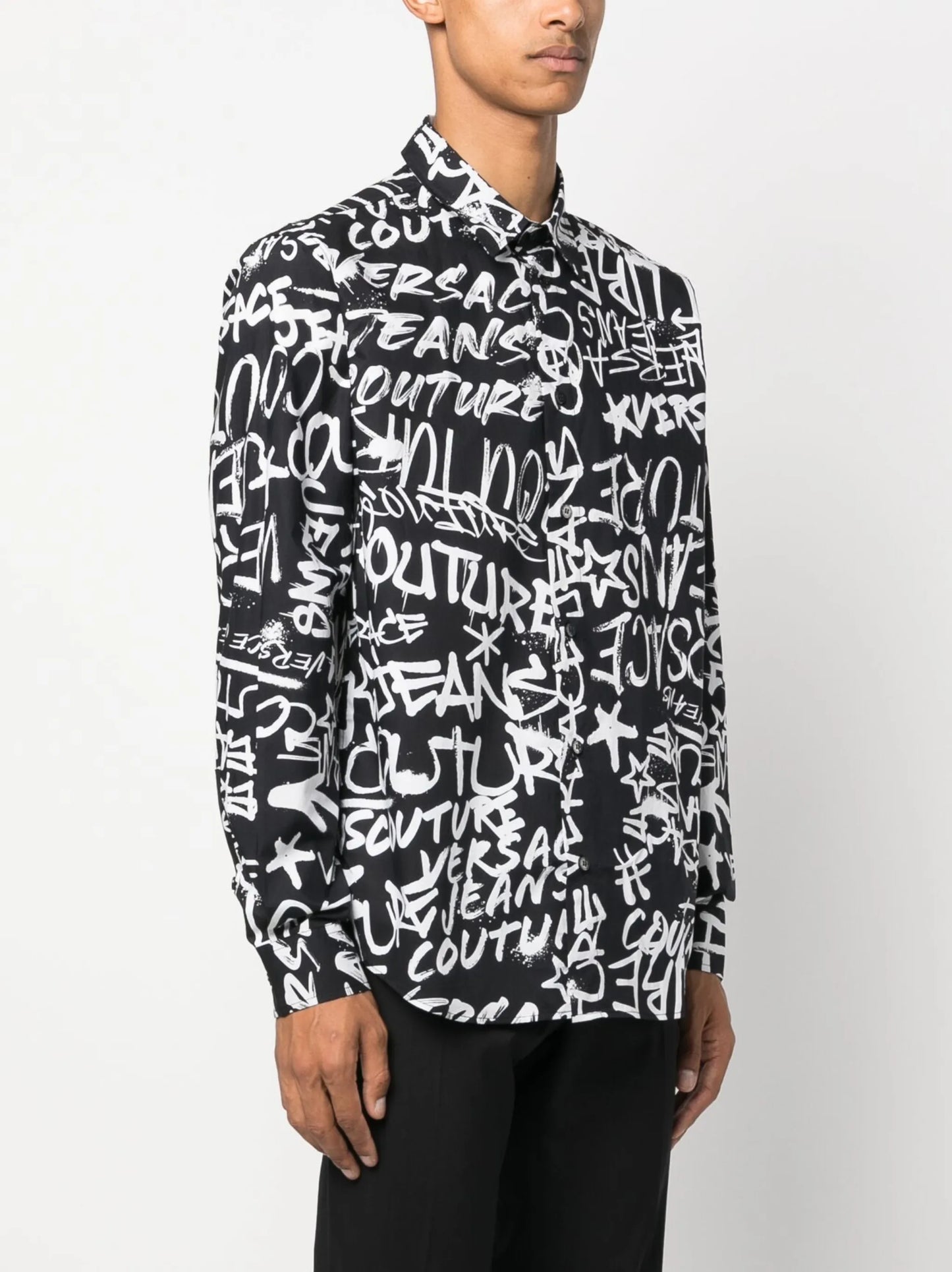 logo-print cotton shirt