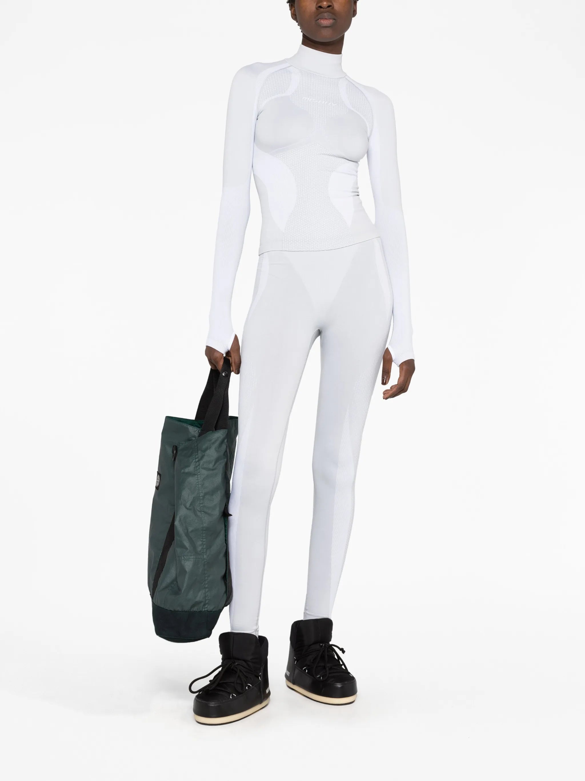 logo-waist ski leggings
