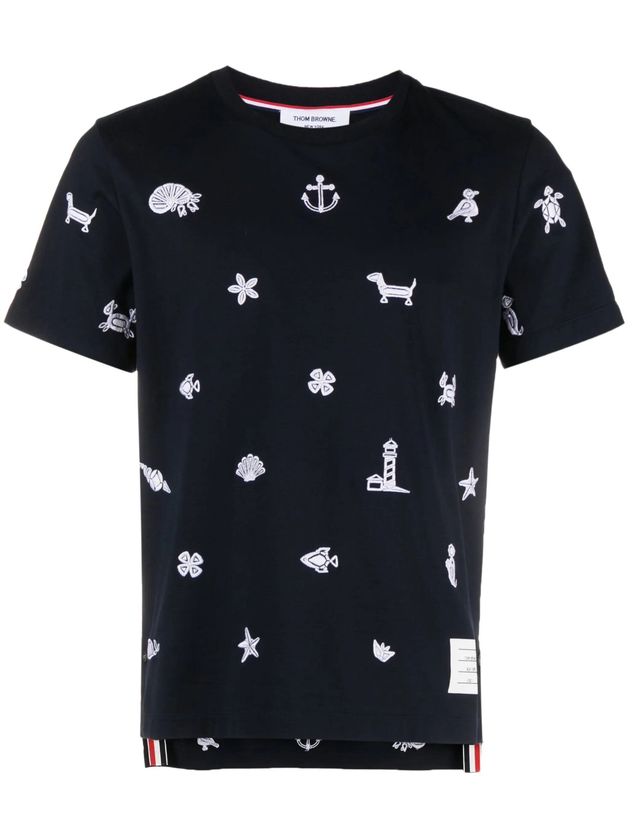 embroidered cotton T-shirt