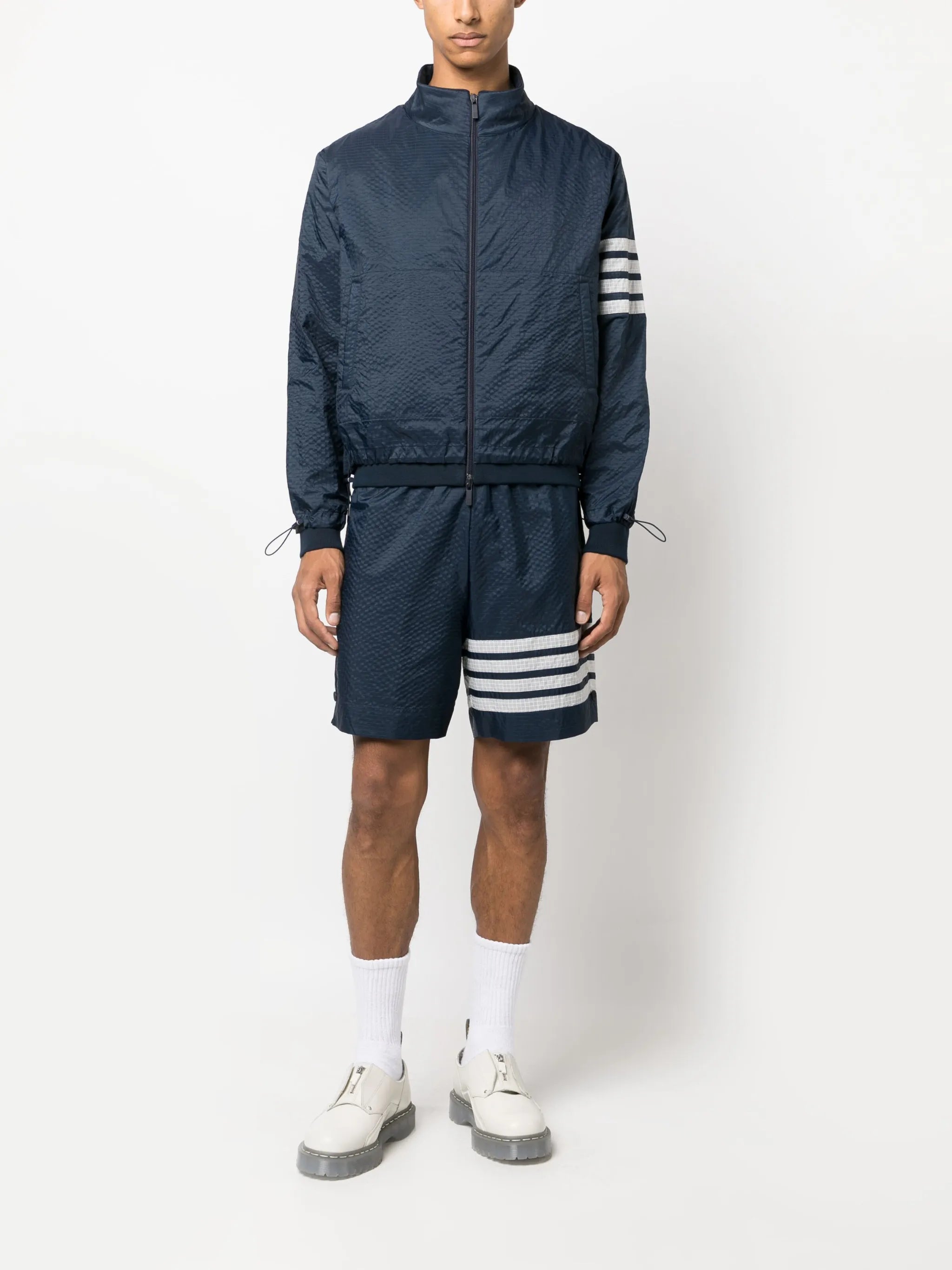 4-Bar stripe ripstop jacket