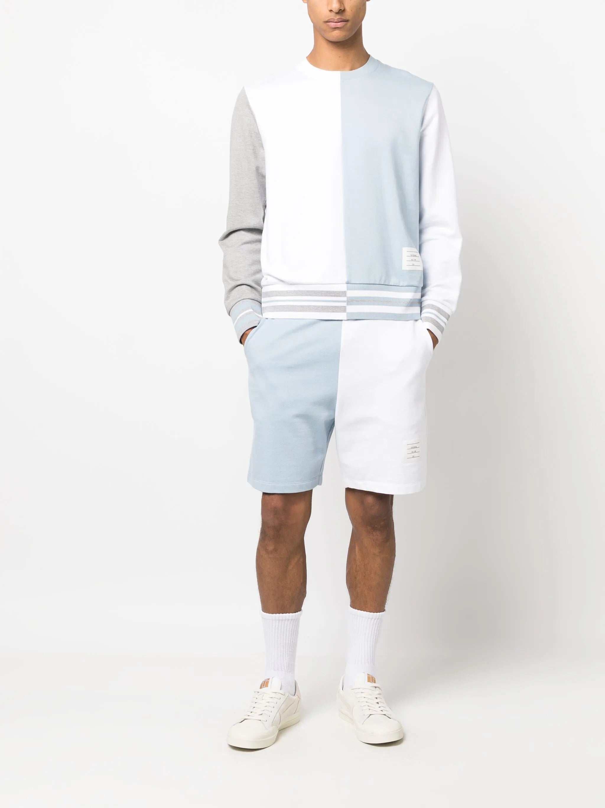 Funmix colour-block cotton sweatshirt