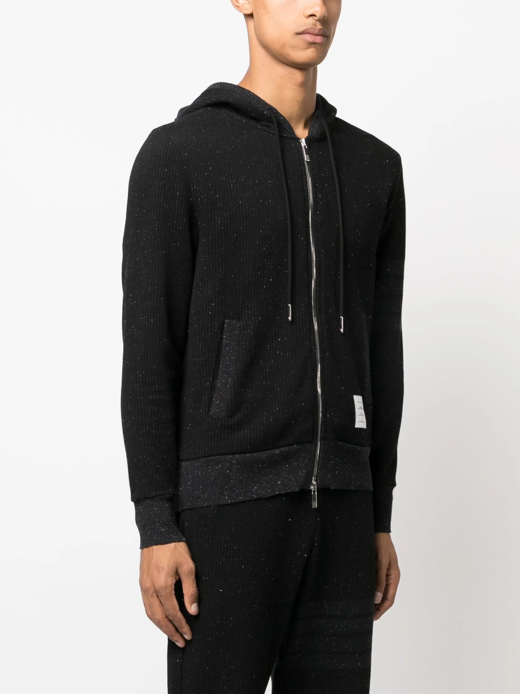 4-Bar stripe zip-up hoodie