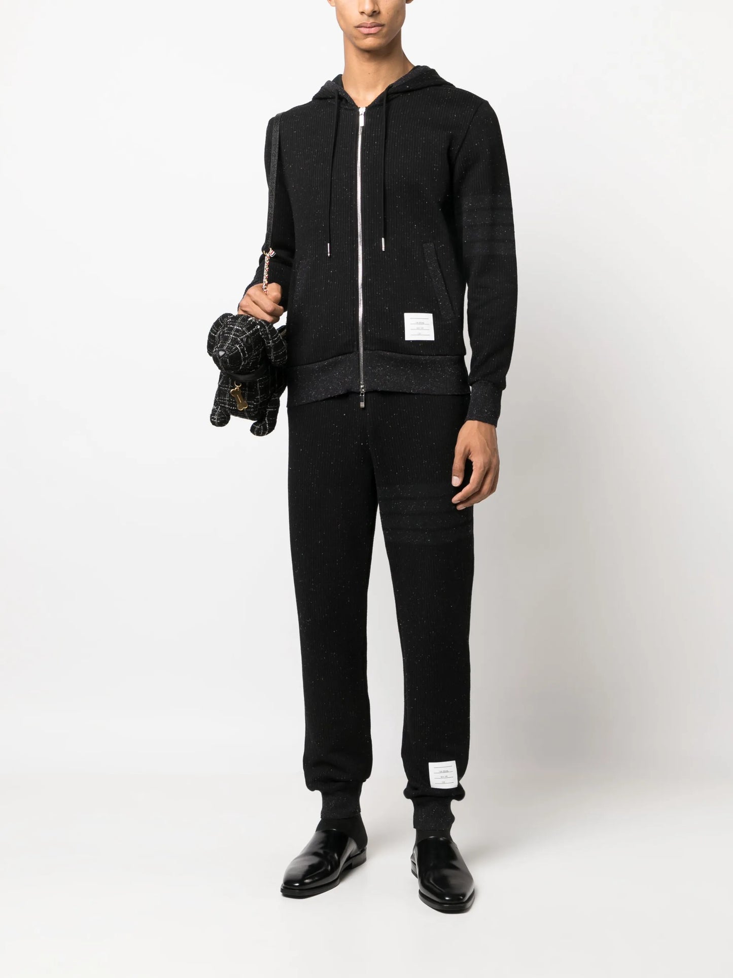 4-Bar stripe zip-up hoodie