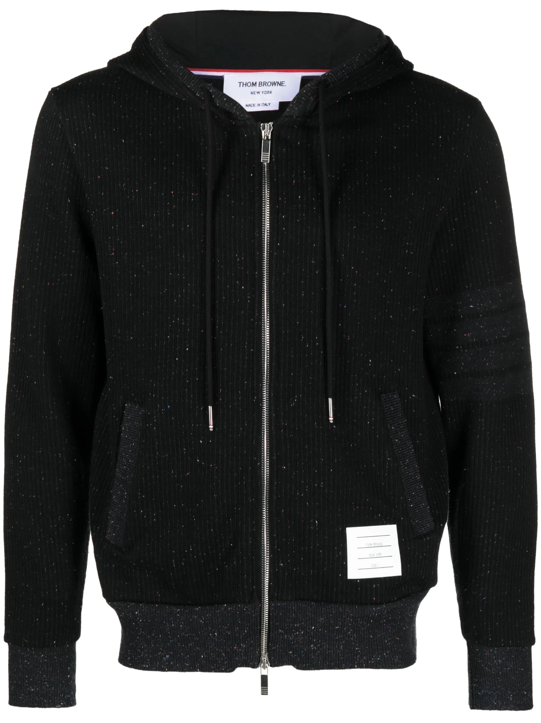 4-Bar stripe zip-up hoodie