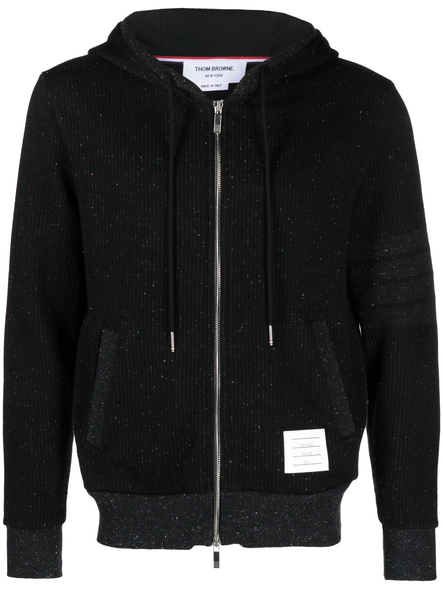 4-Bar stripe zip-up hoodie