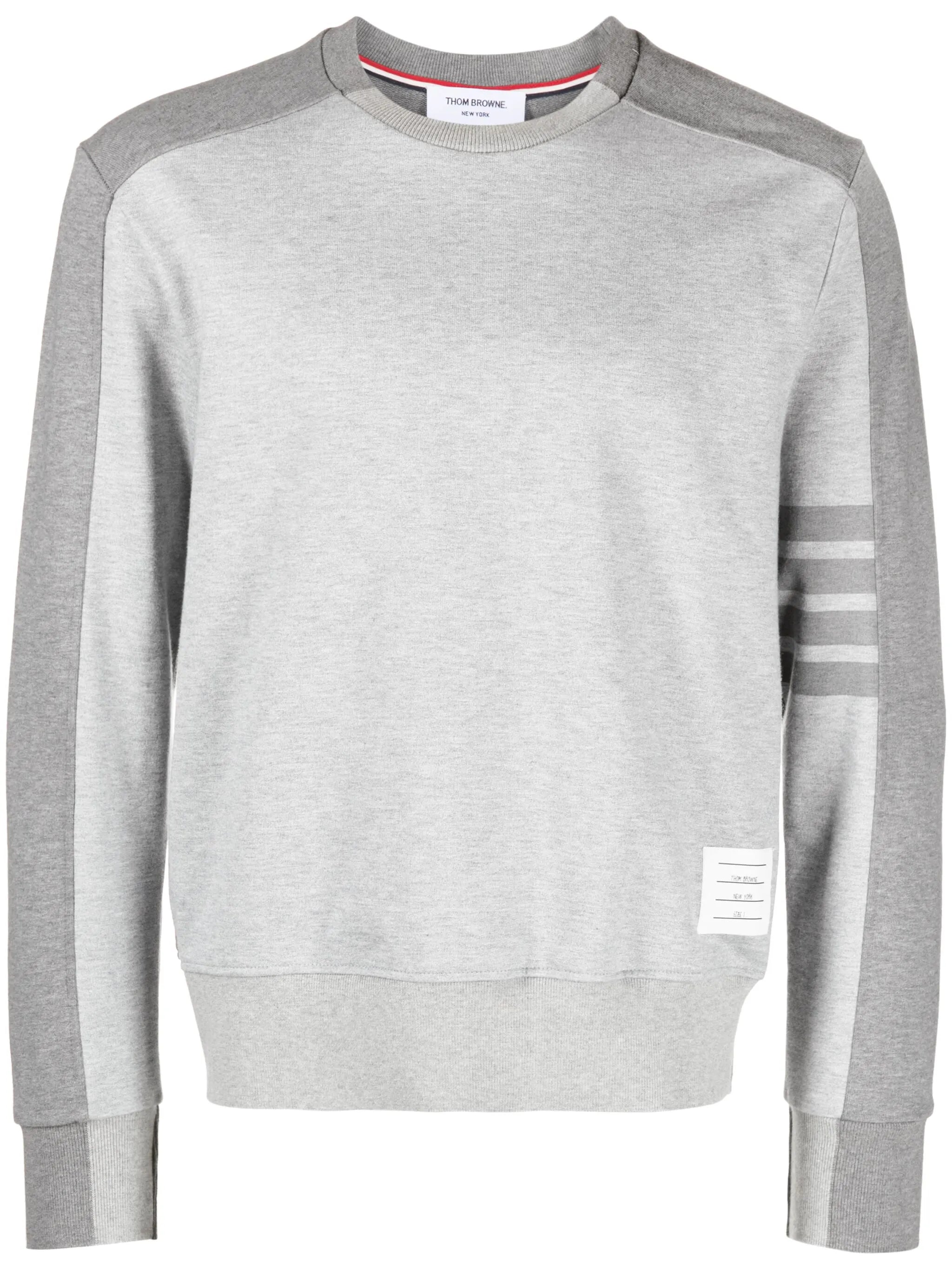 4-Bar stripe cotton sweatshirt