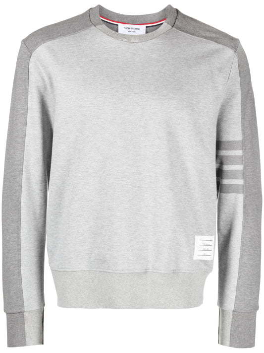 4-Bar stripe cotton sweatshirt