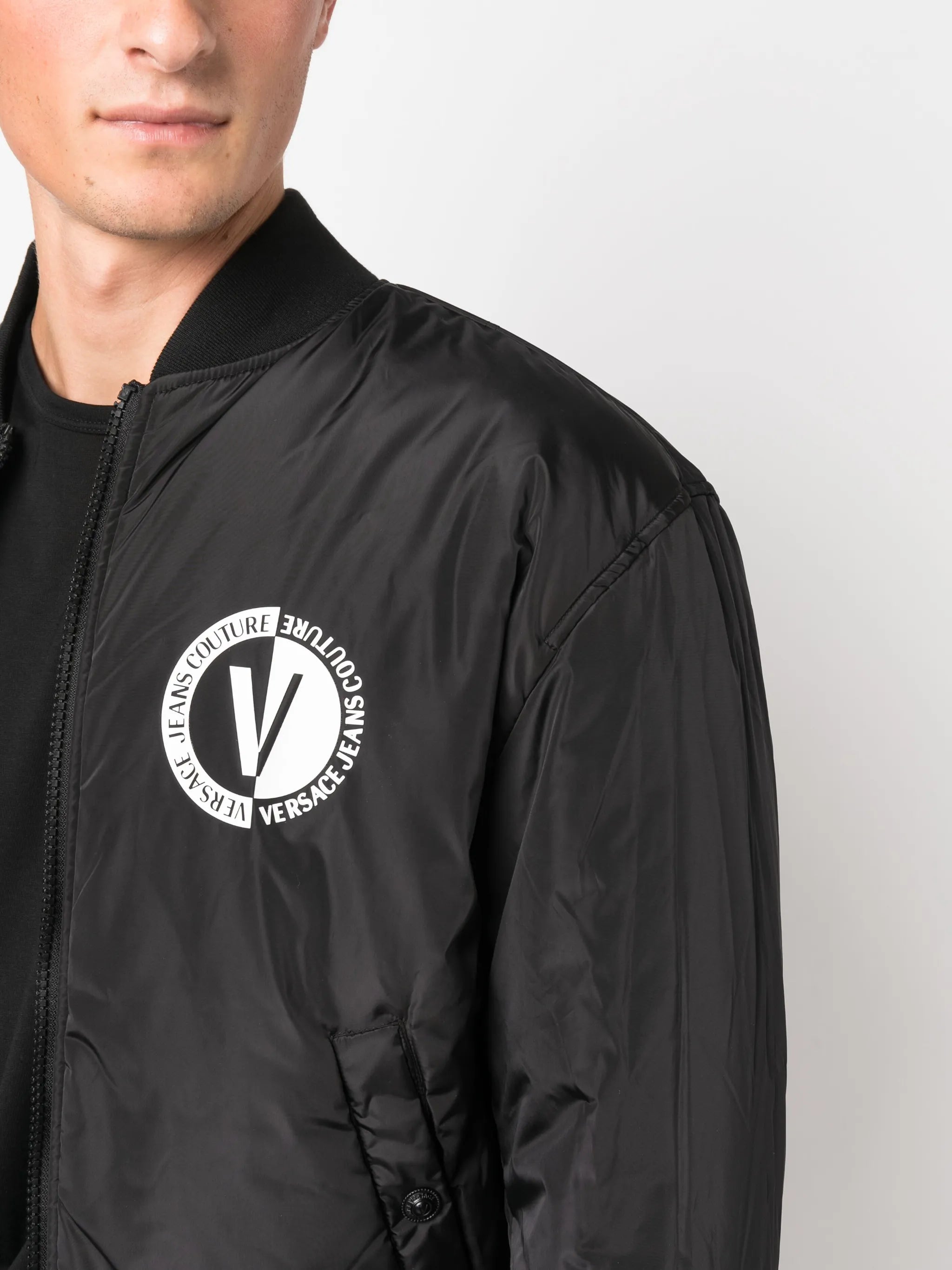 baroque-print bomber jacket