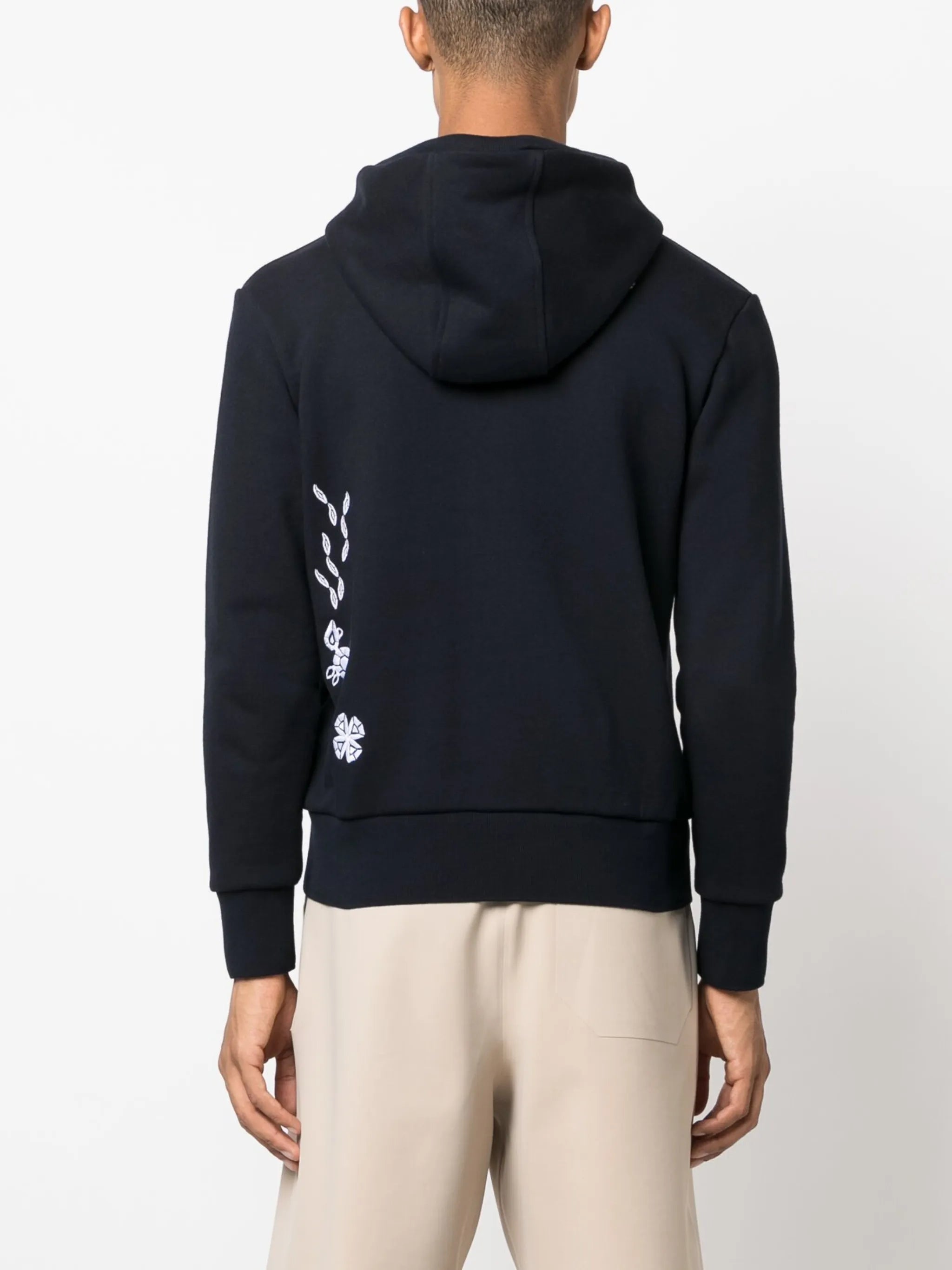 Nautical embroidery cotton hoodie