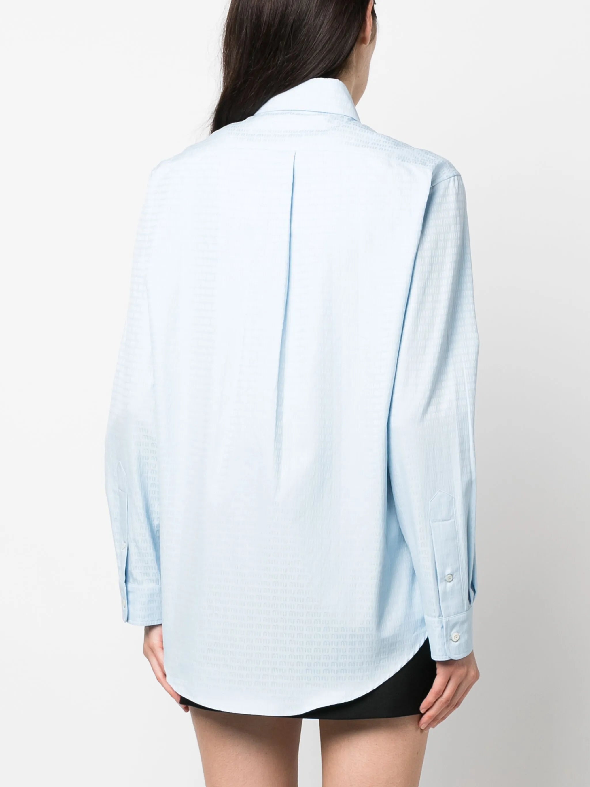 logo-print long-sleeve poplin shirt