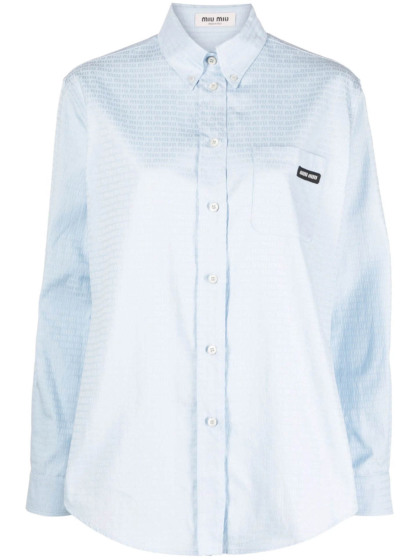 logo-print long-sleeve poplin shirt