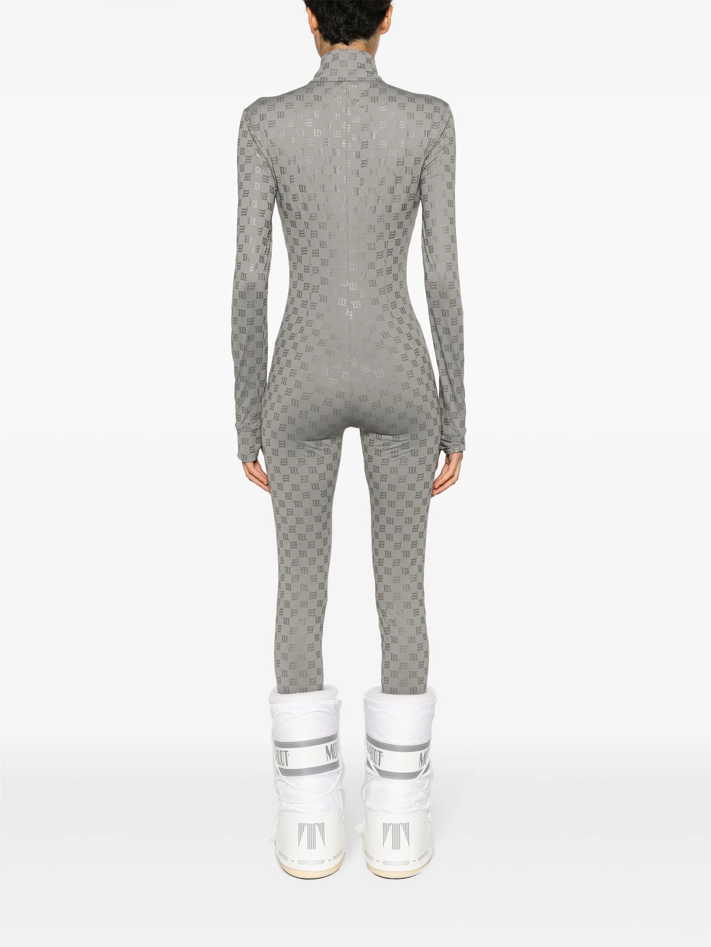 monogram zip-up jumpsuit