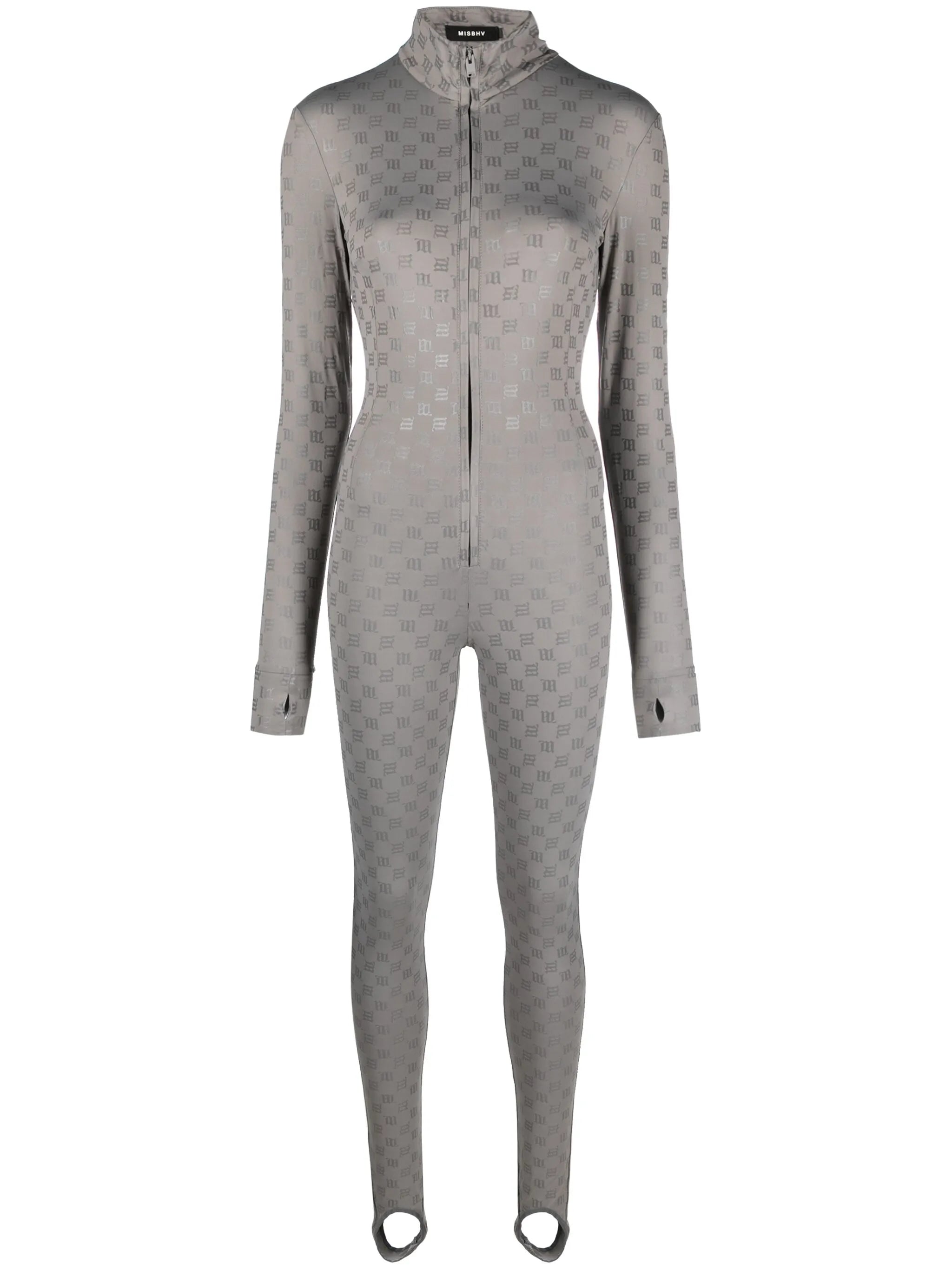 monogram zip-up jumpsuit