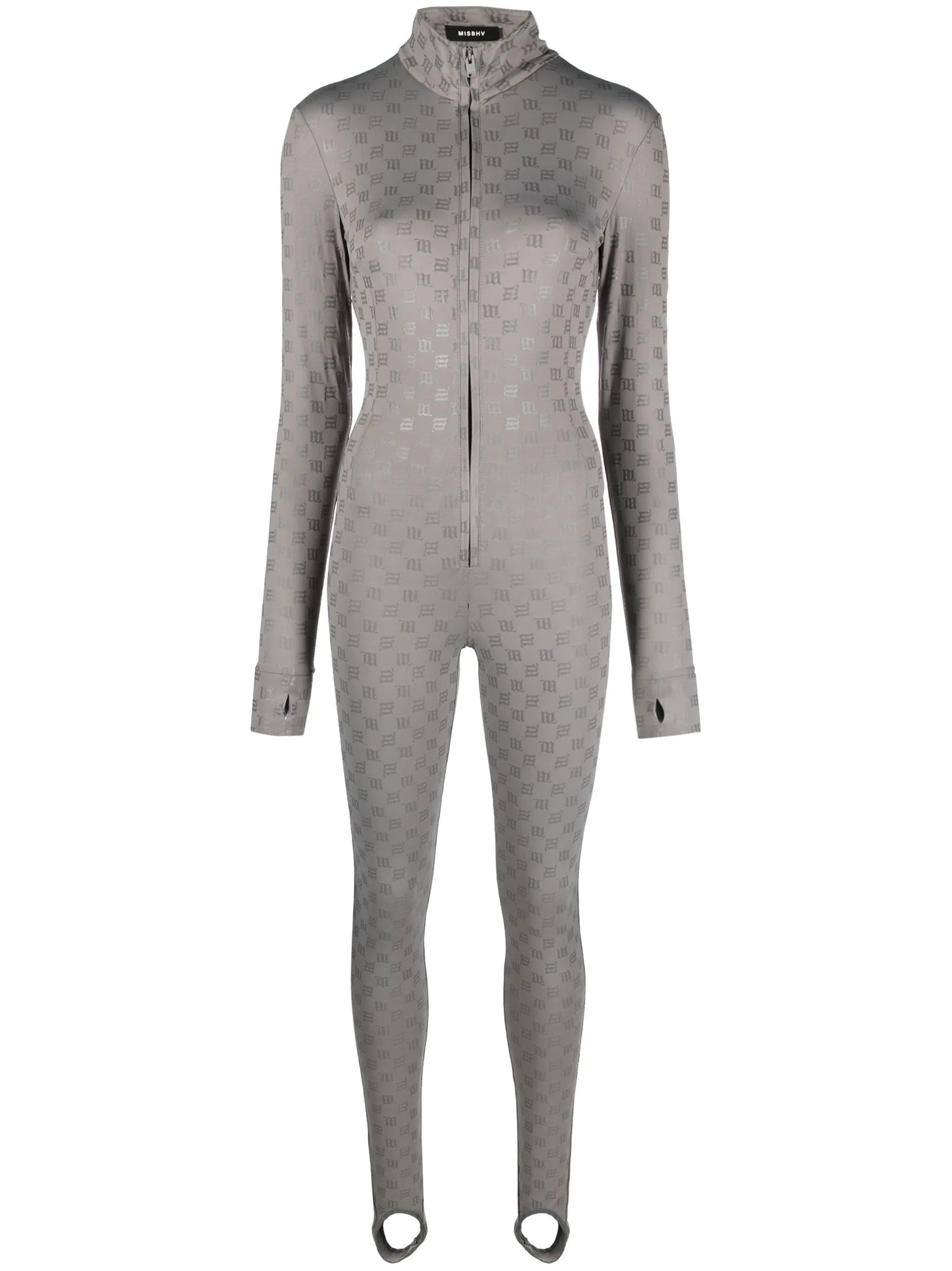 monogram zip-up jumpsuit