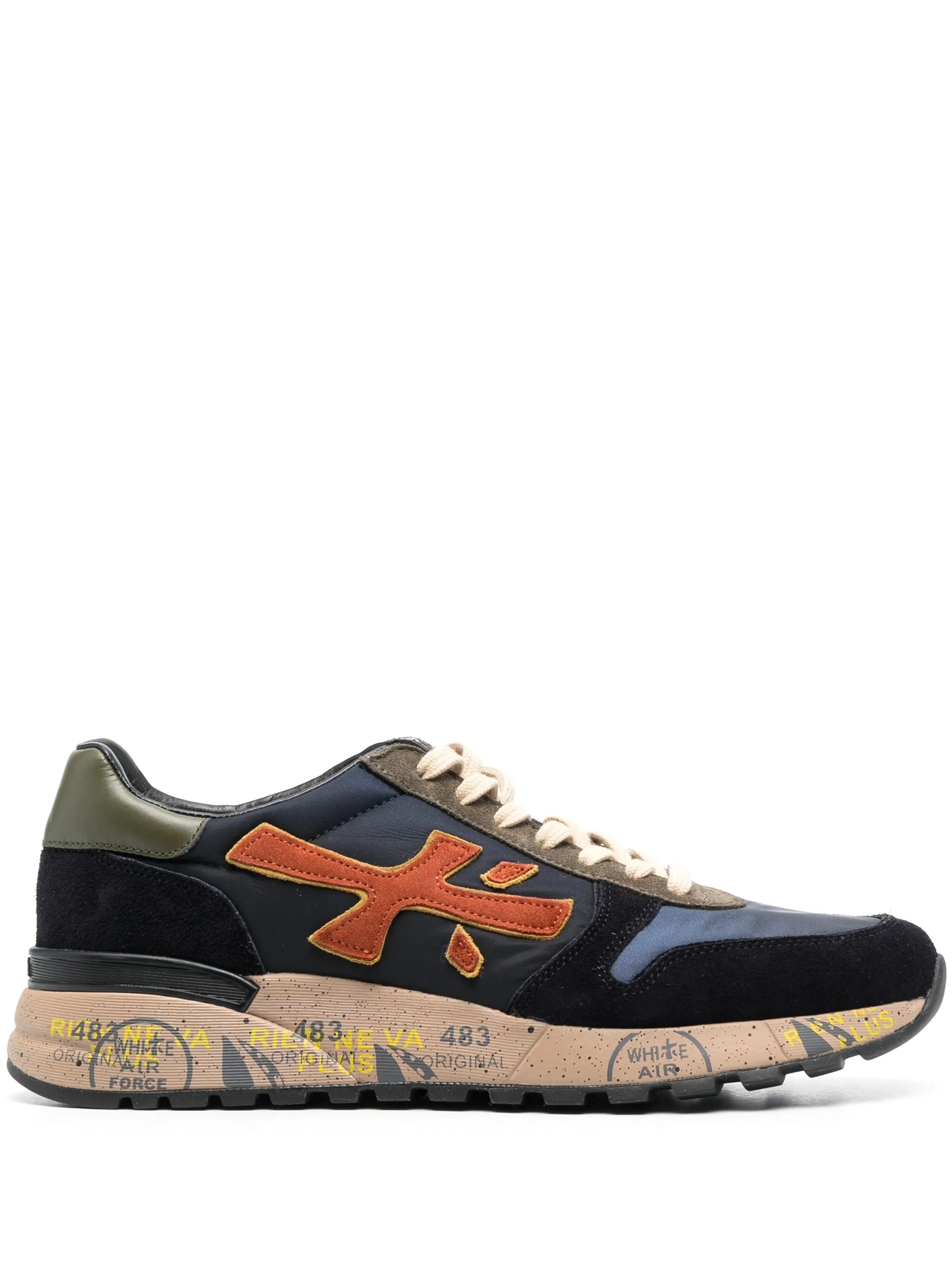 Mick panelled leather sneakers