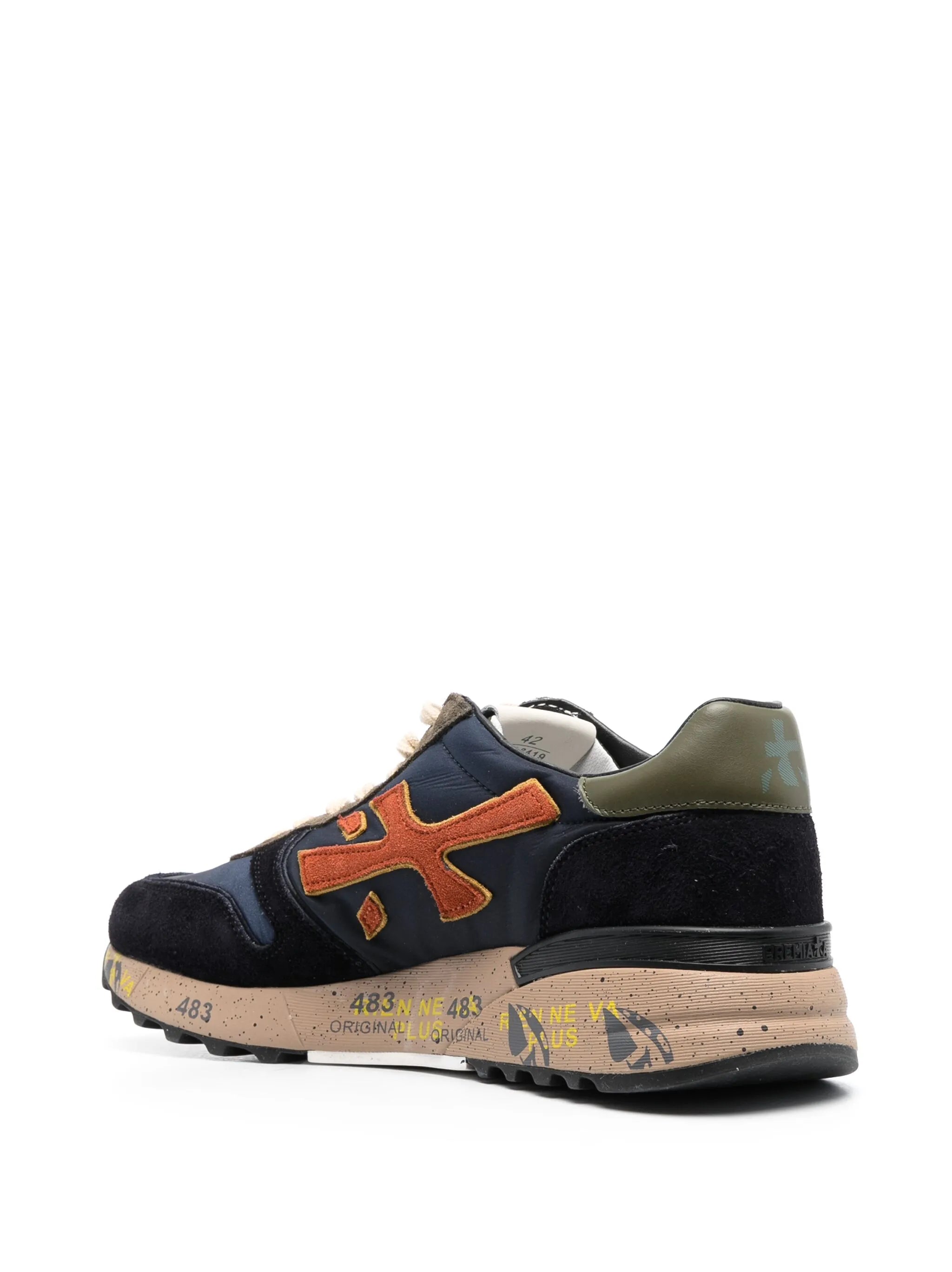 Mick panelled leather sneakers