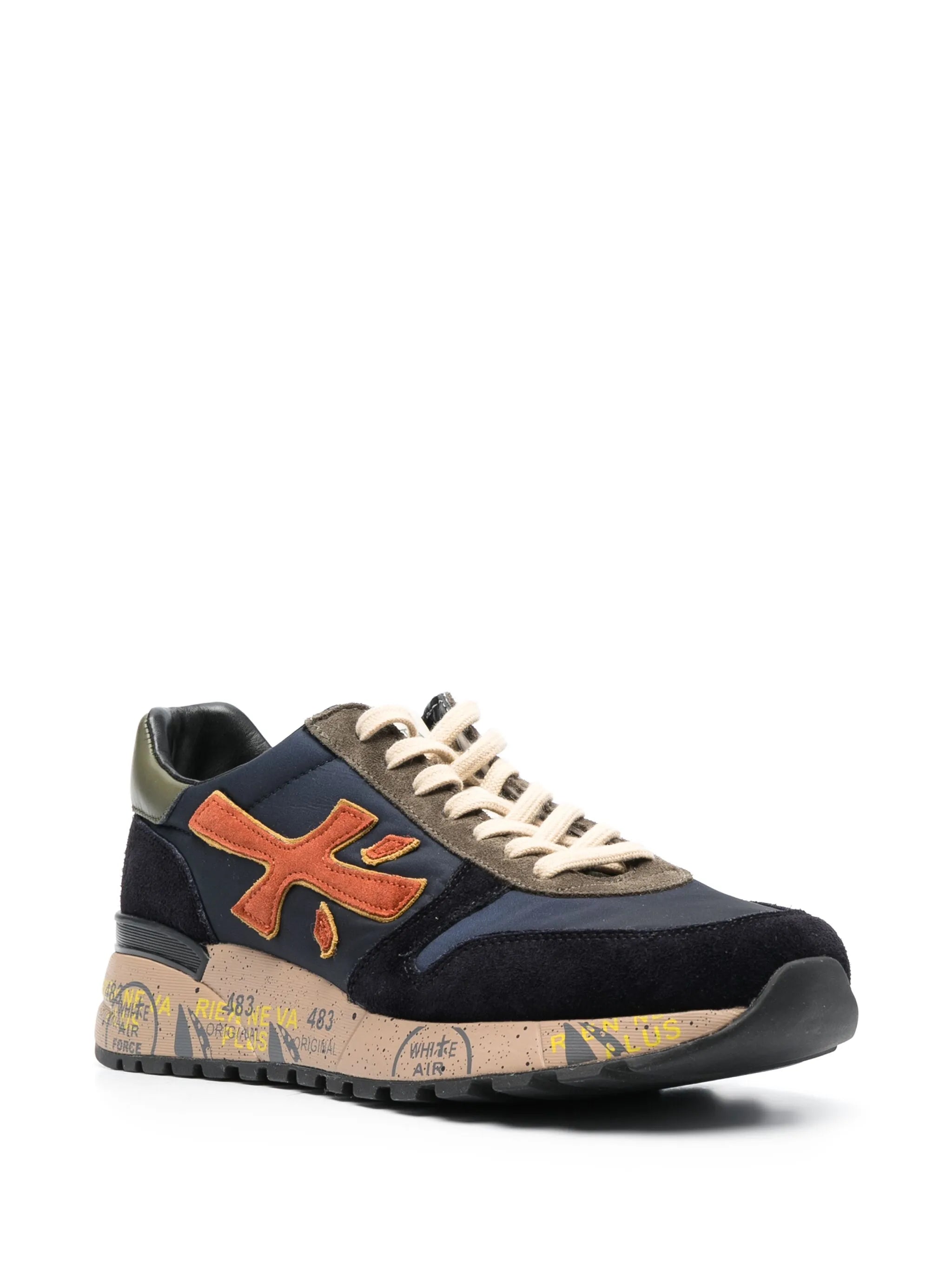 Mick panelled leather sneakers