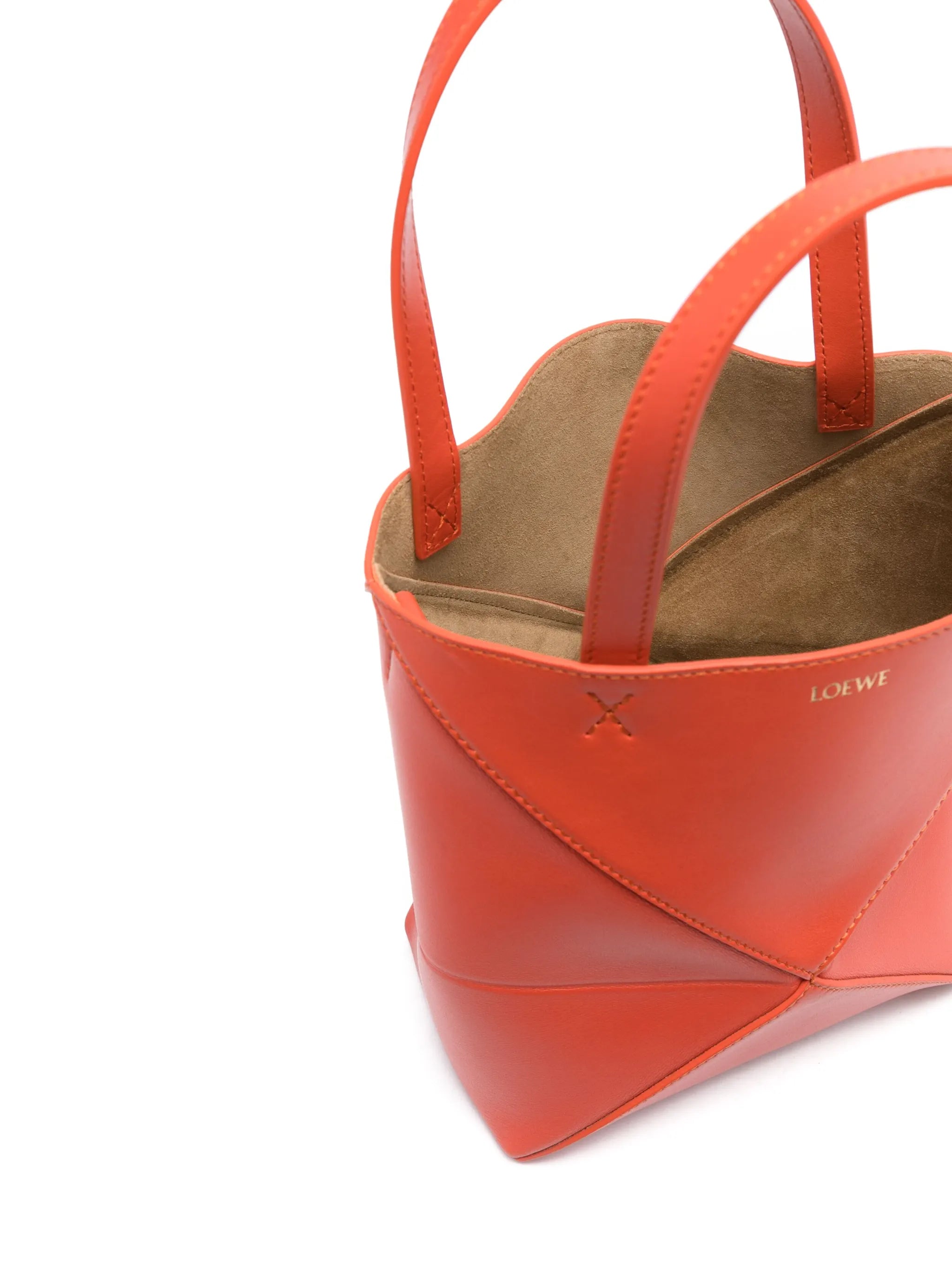 mini Puzzle Fold leather tote bag