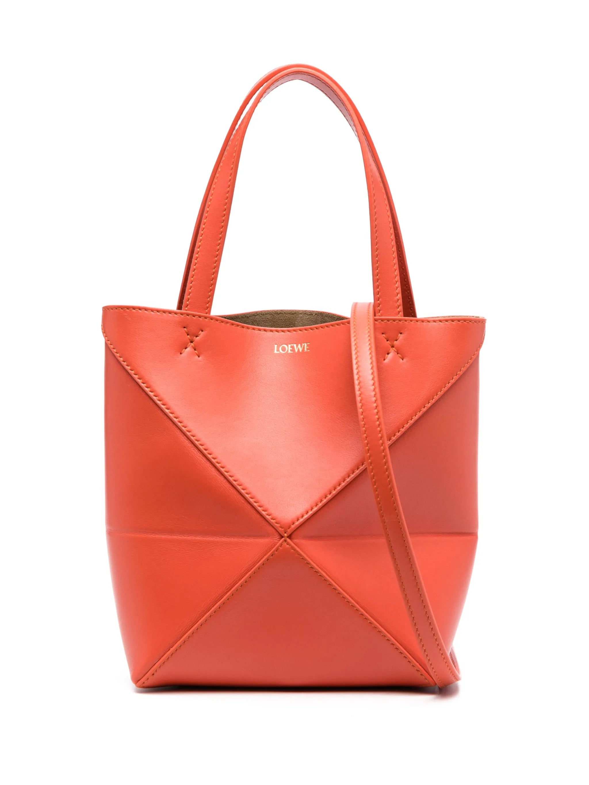 mini Puzzle Fold leather tote bag