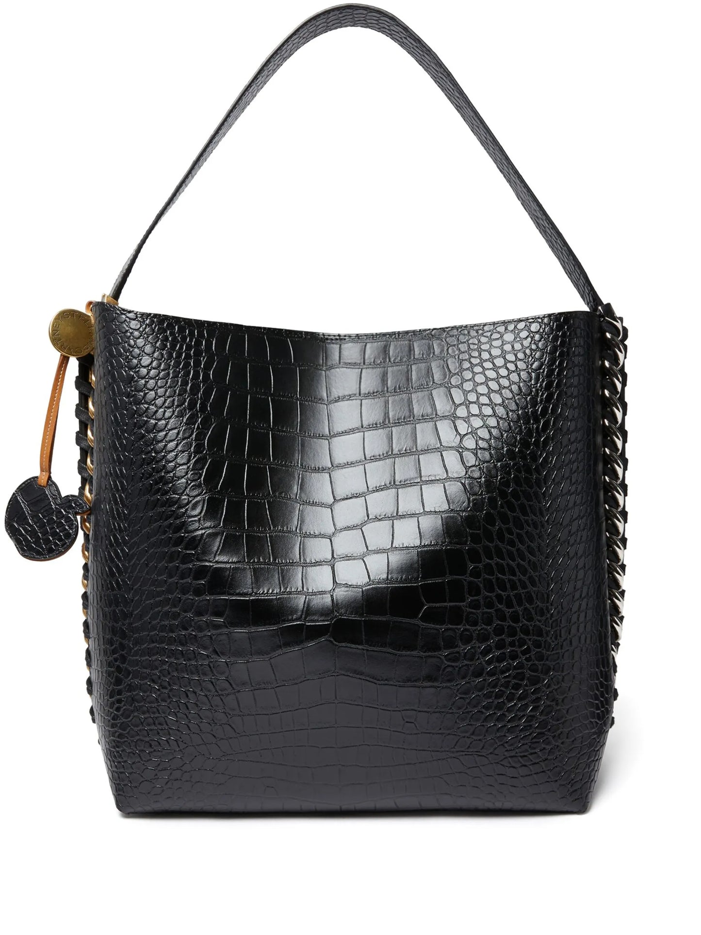 embossed-crocodile effect tote bag