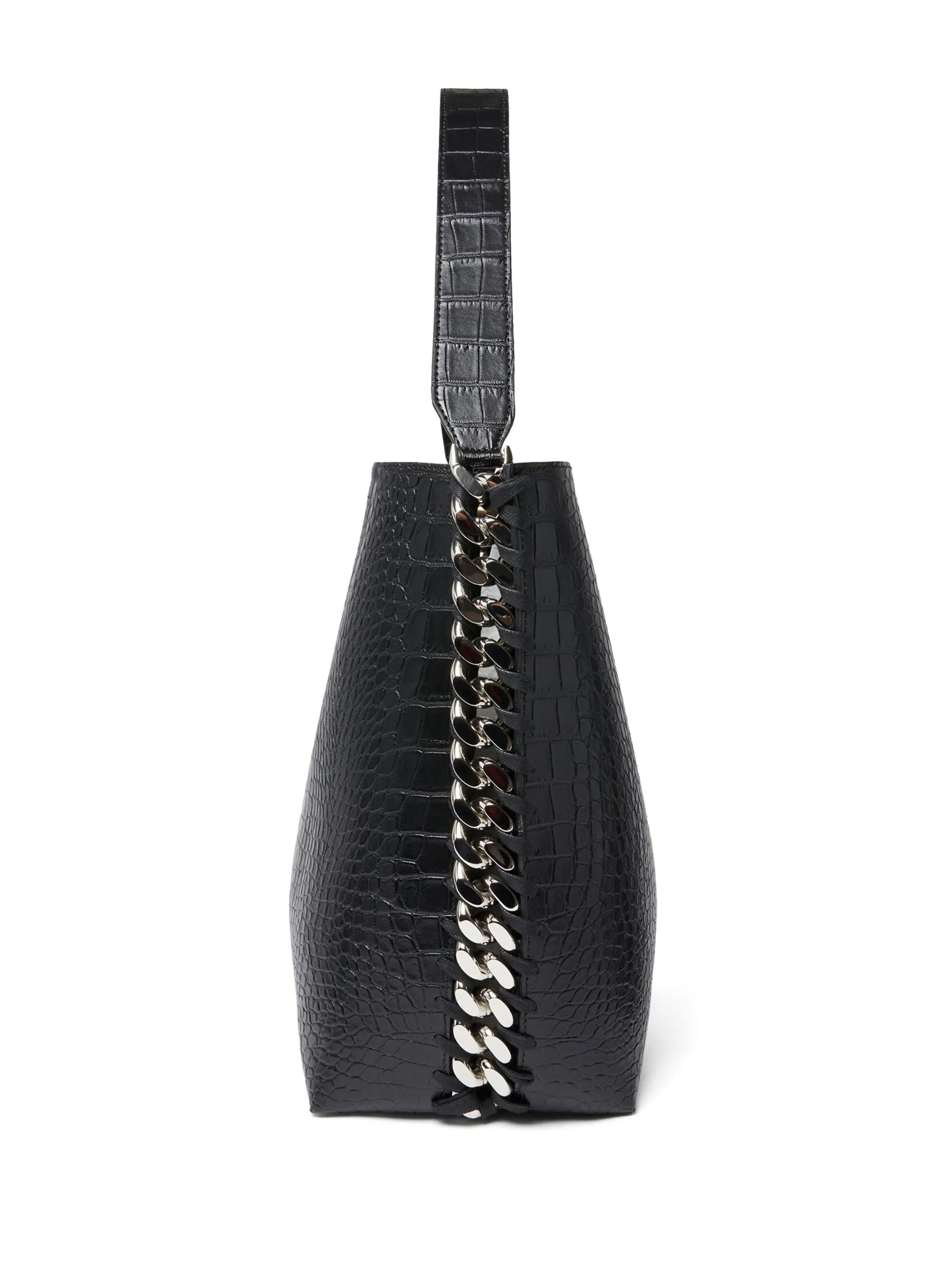 embossed-crocodile effect tote bag