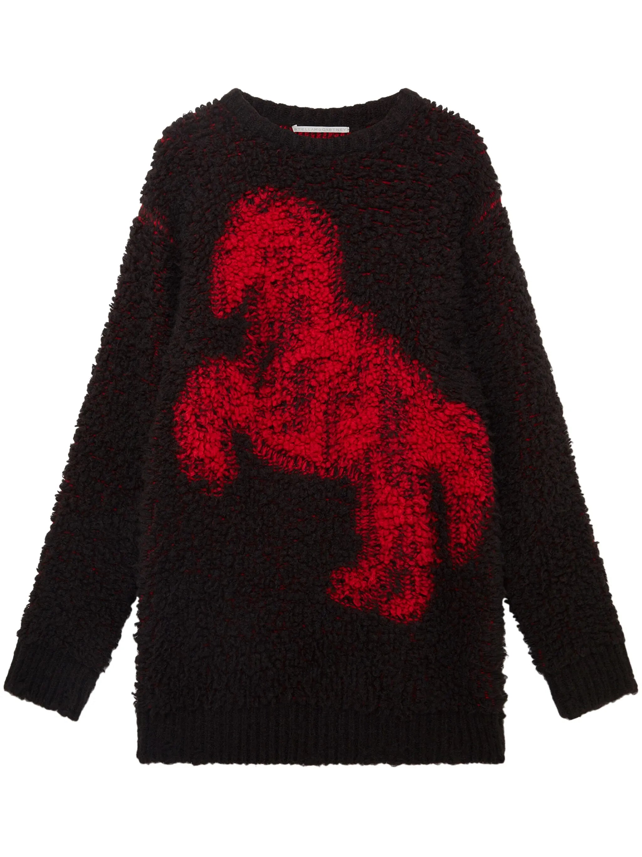 Pixel Horse jaquard wool jumper