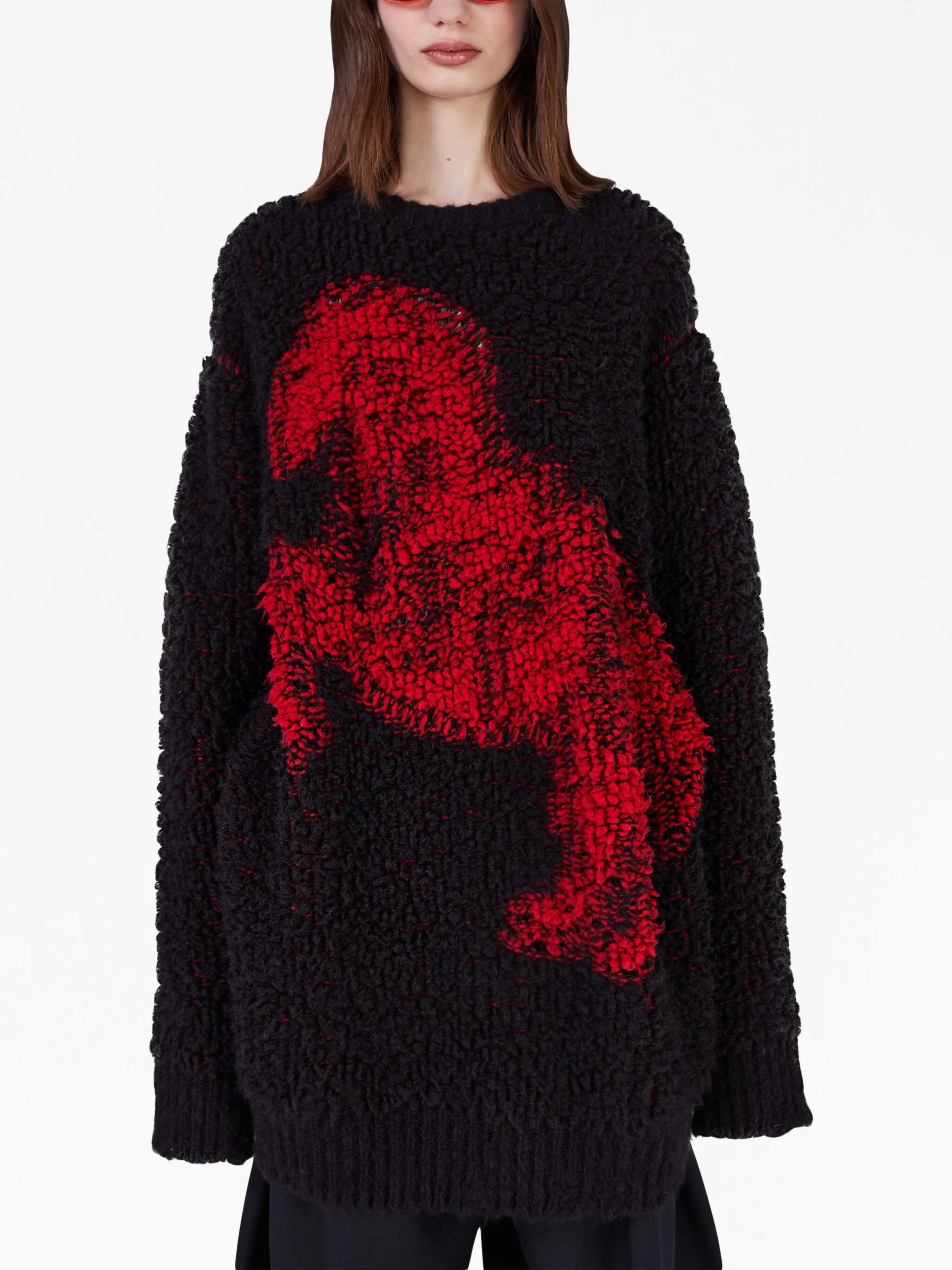 Pixel Horse jaquard wool jumper