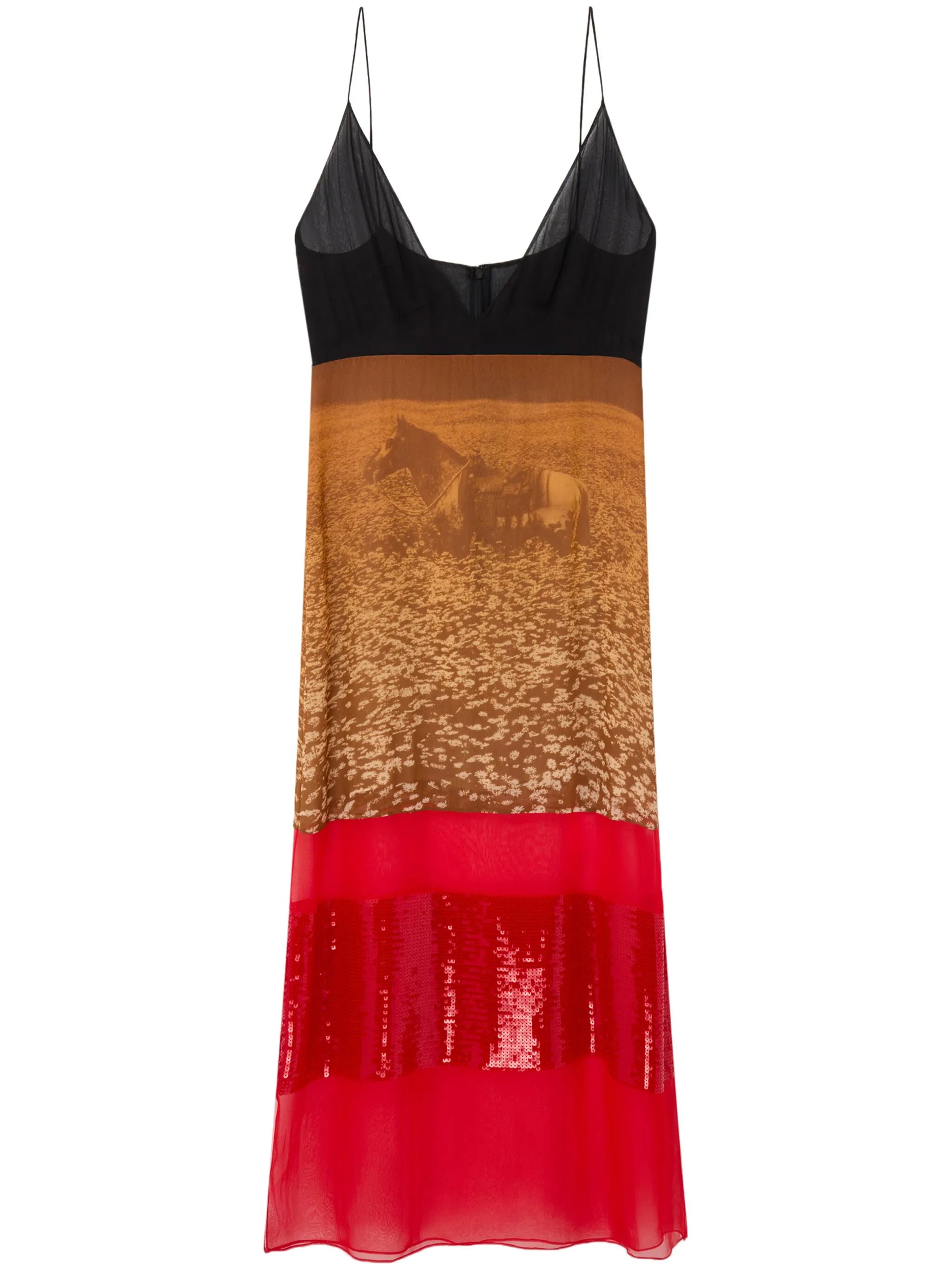 Lucky Spot in Daisy Field silk dress