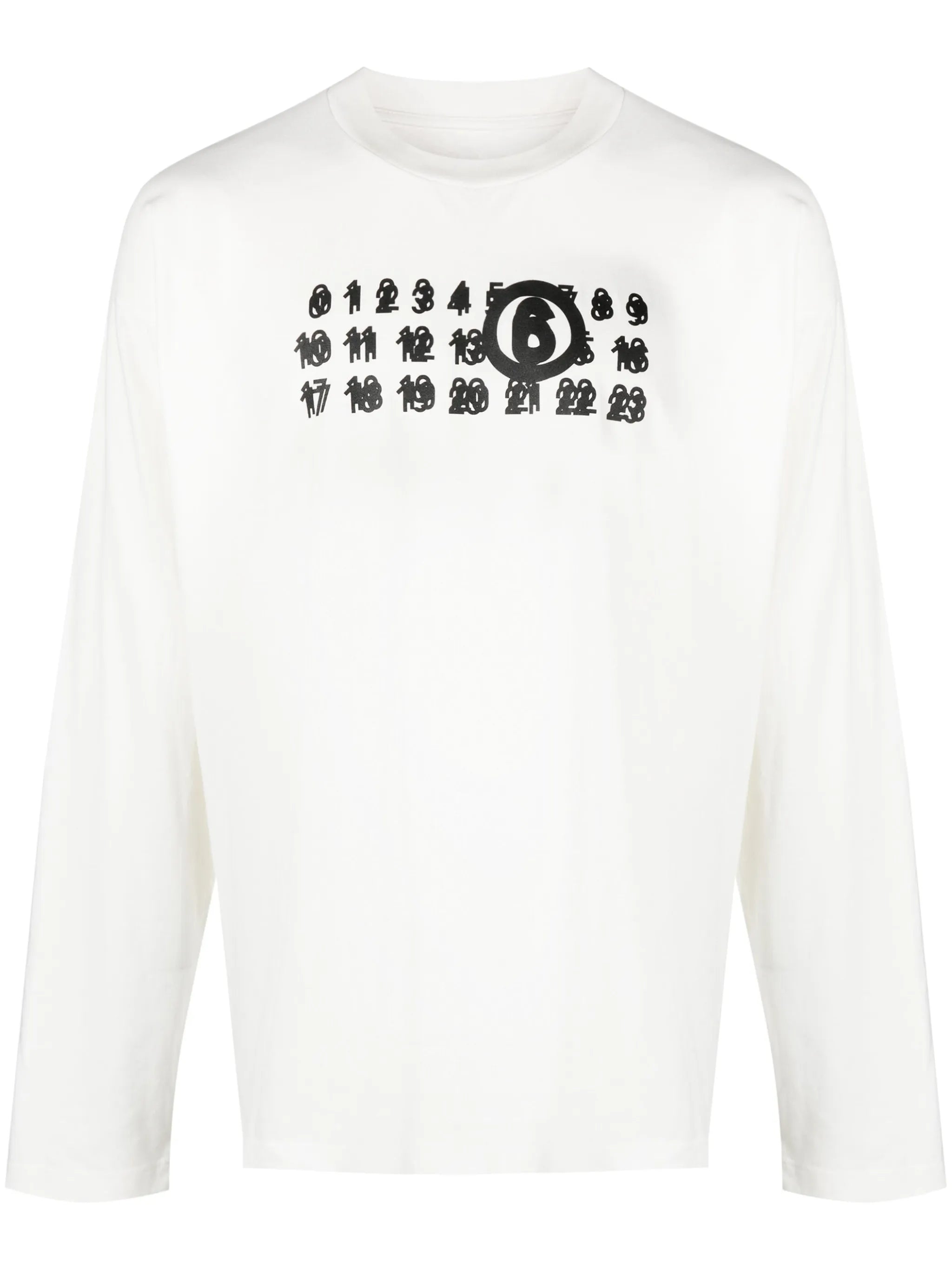numbers-motif cotton T-shirt